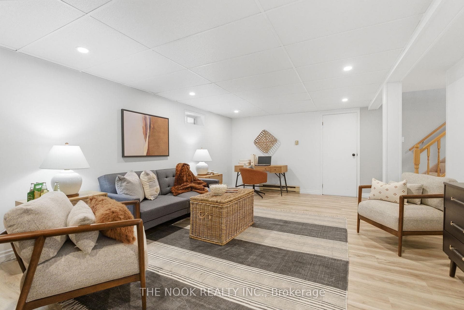 Space for lots of seating, even a desk space