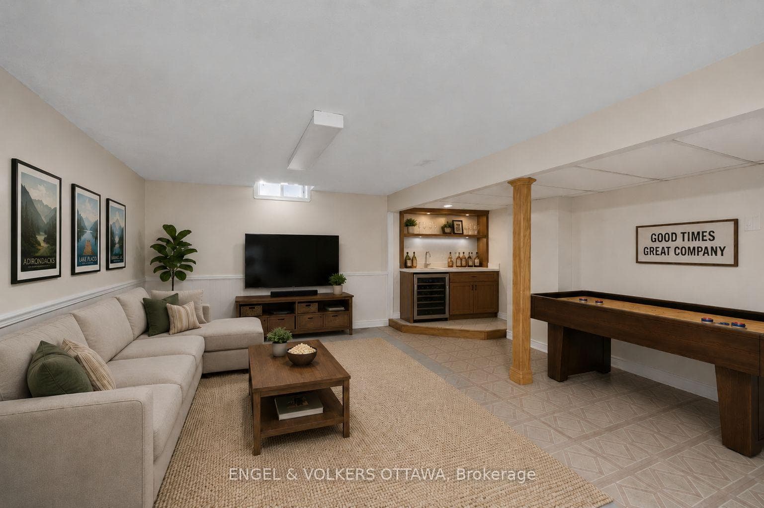 Recreation Room - Virtually staged