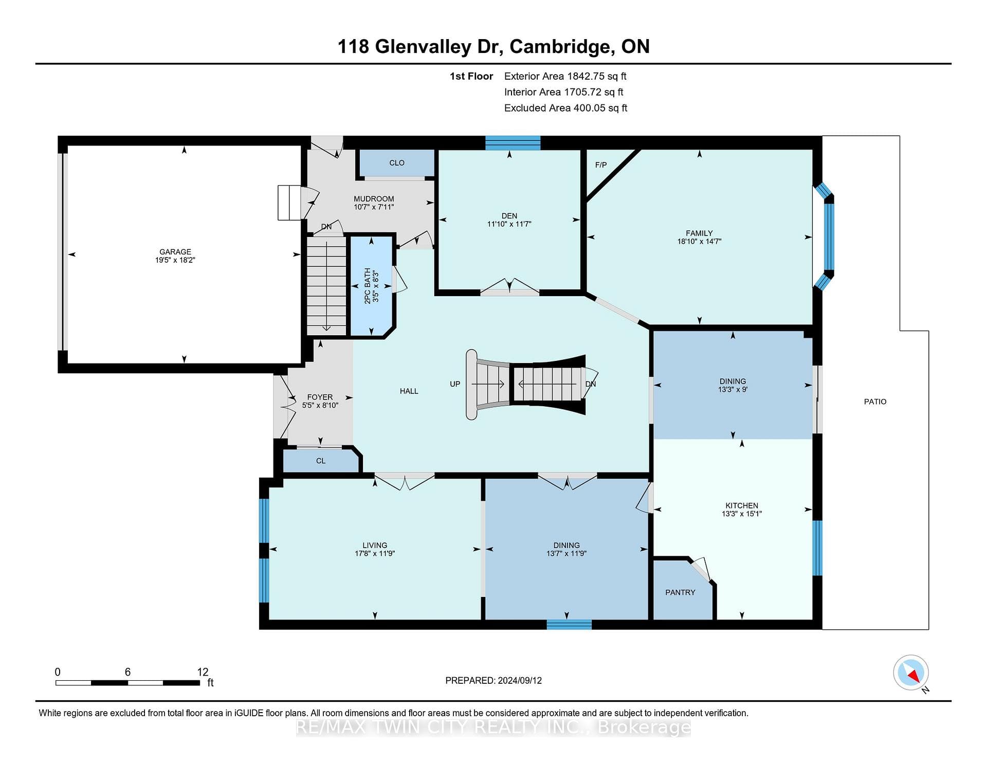 Main level floor plan