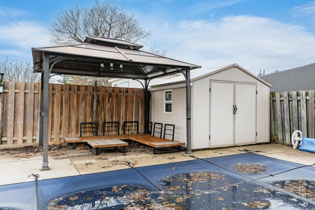 Gazebo and pool shed