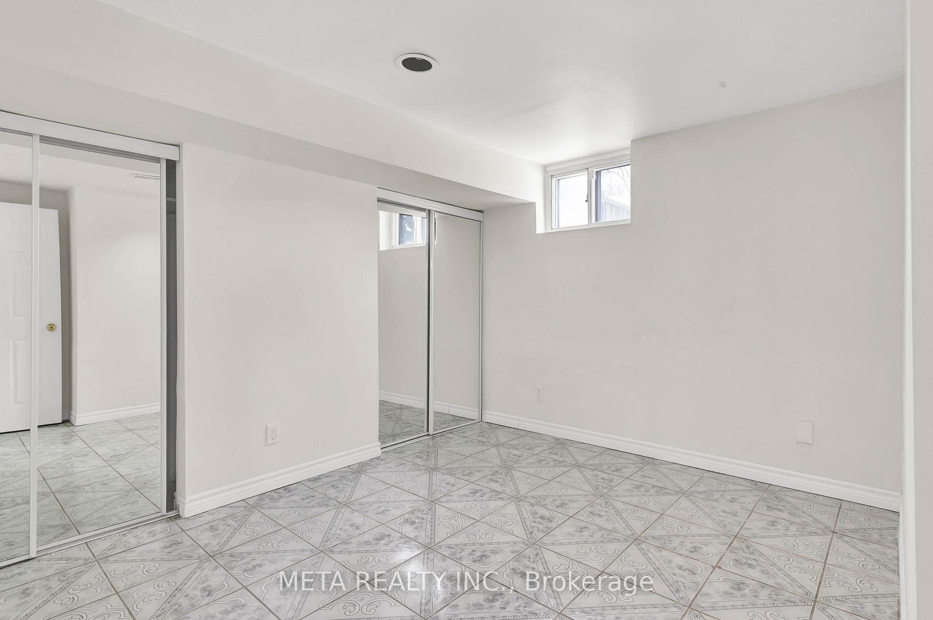 Basement Bedroom 2 - with 2 mirror door closets