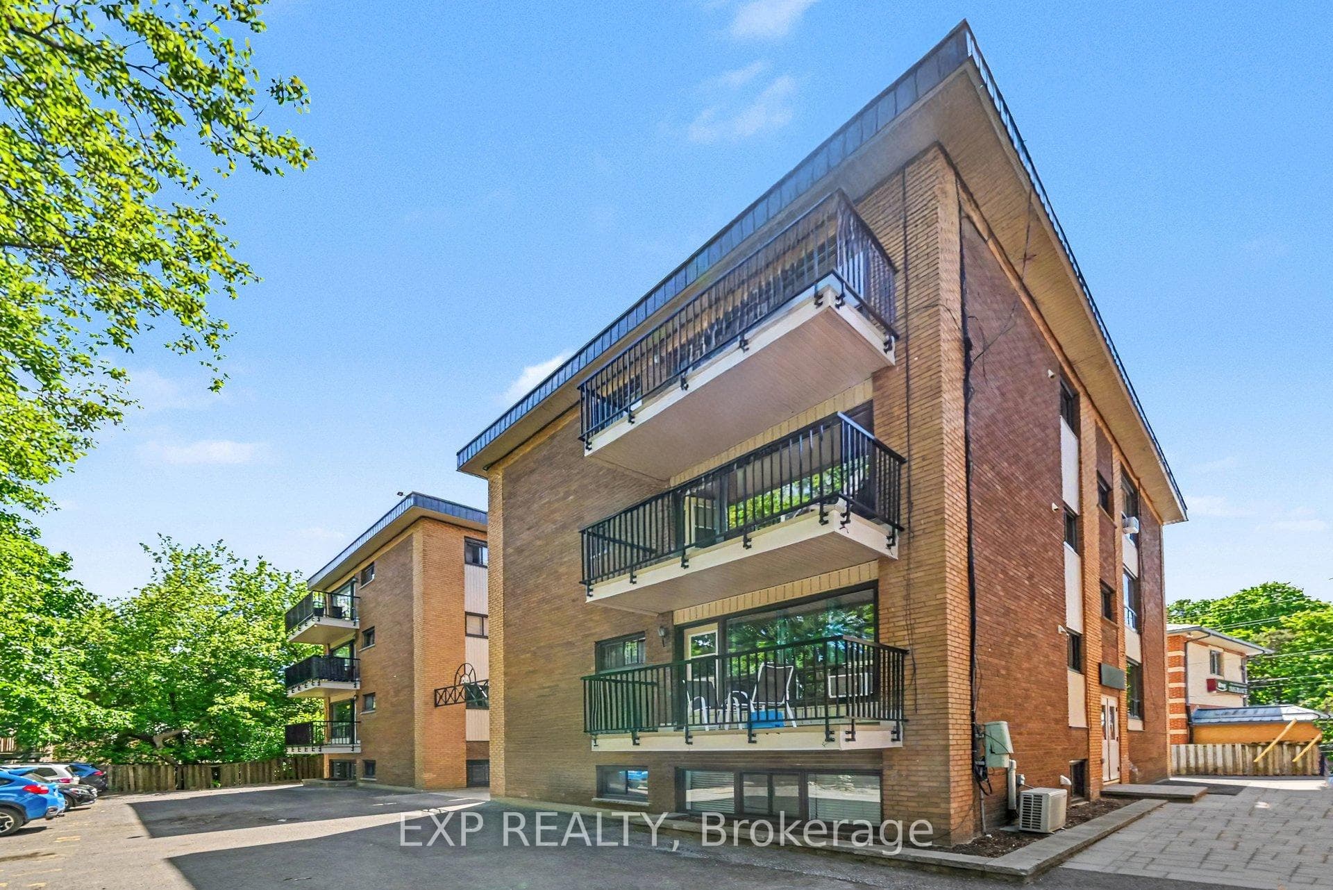 All brick building.