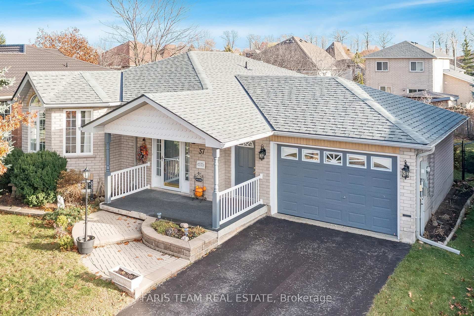 Raised bungalow with a covered porch