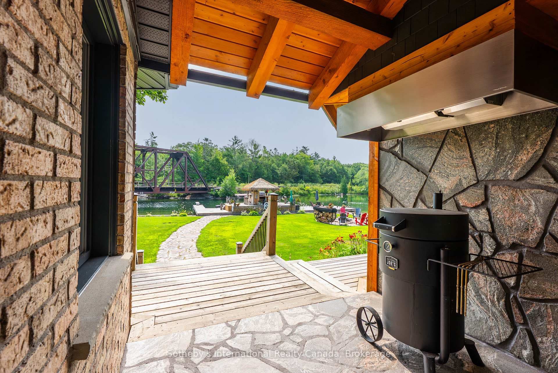 Granite Stamped BBQ Area with Exhaust & Smoker