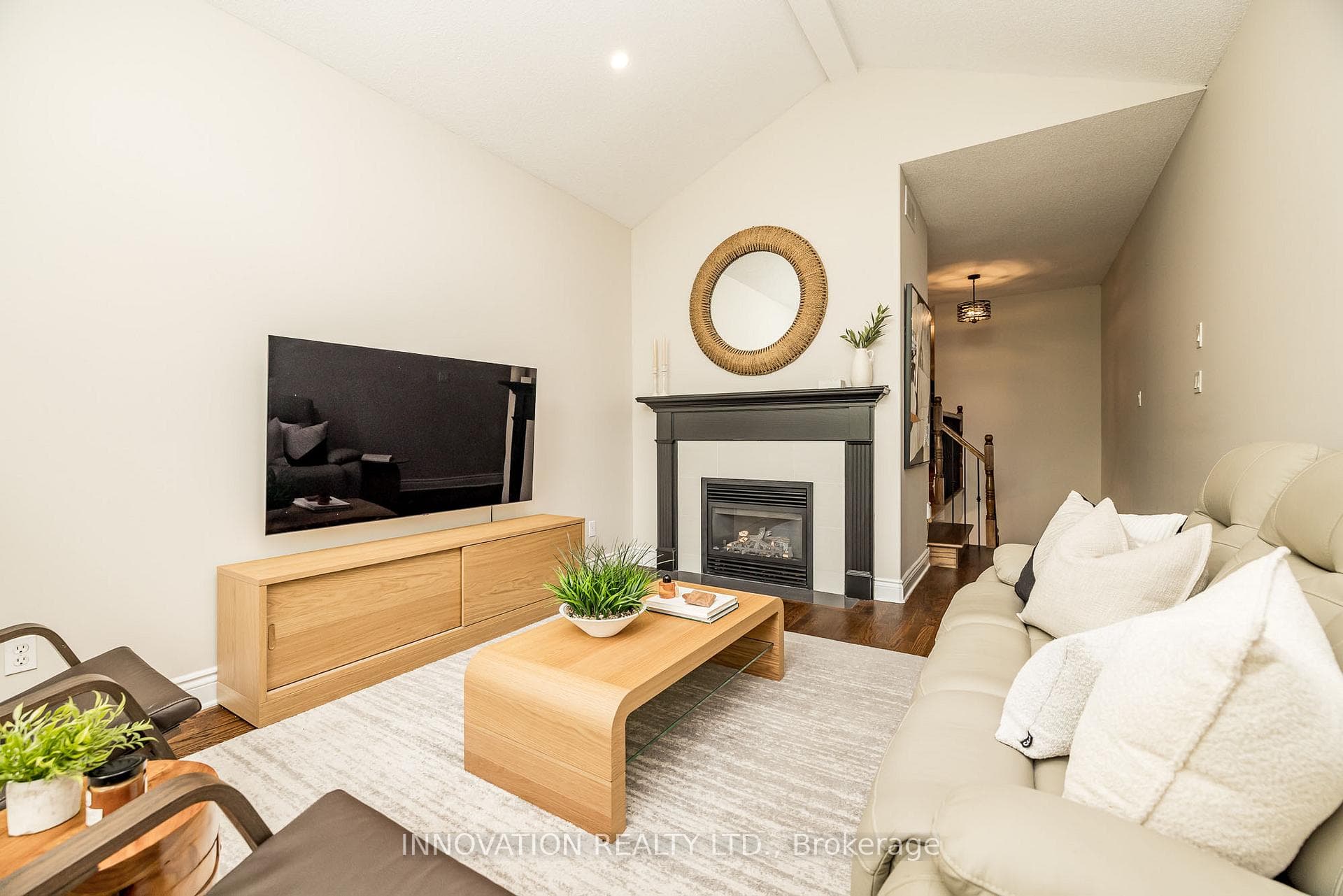 complete with gas fireplace