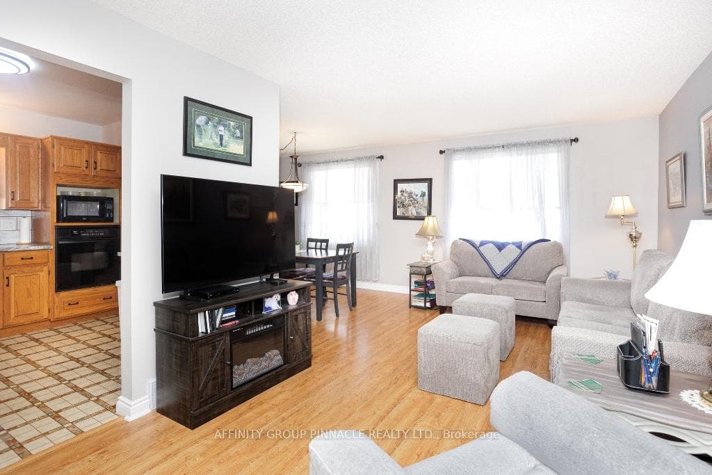 Spacious and open living/dining/kitchen area.