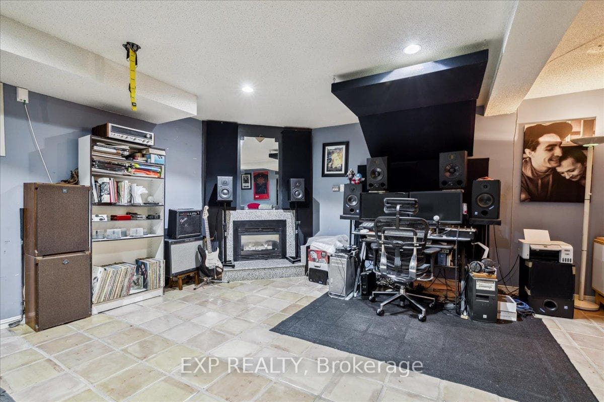 Large Rec Room with cozy Gas Fire Place