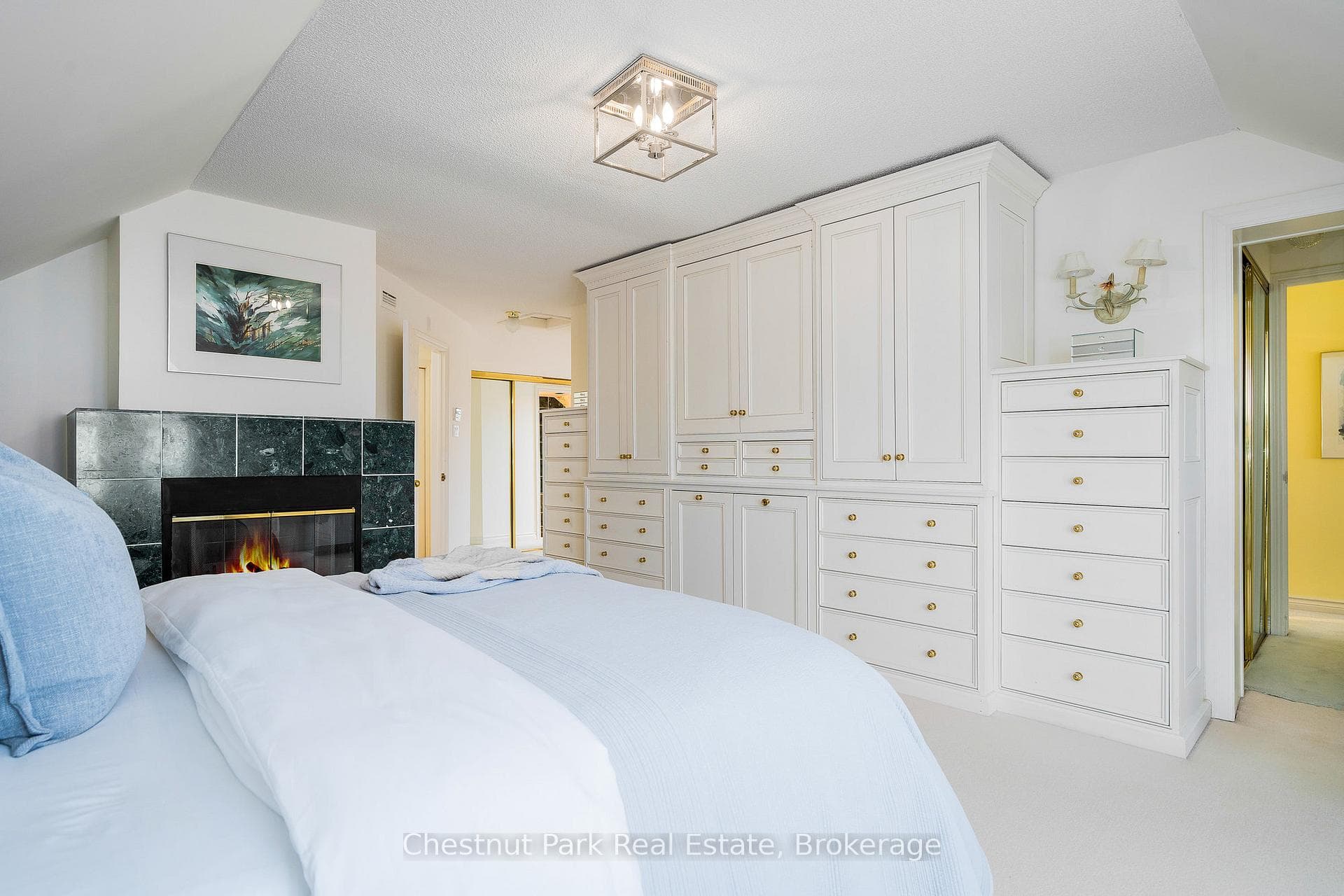 Primary bedroom w/wood burning fireplace #849