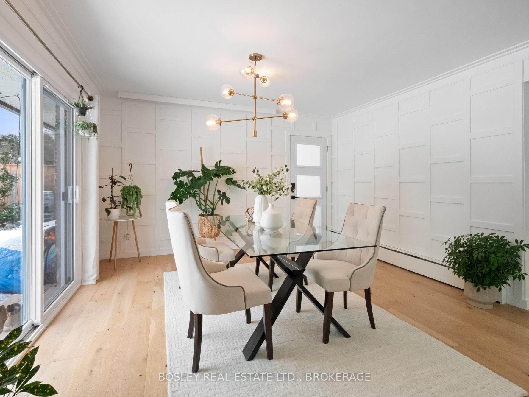 Dining room. Note two doors to access outdoors