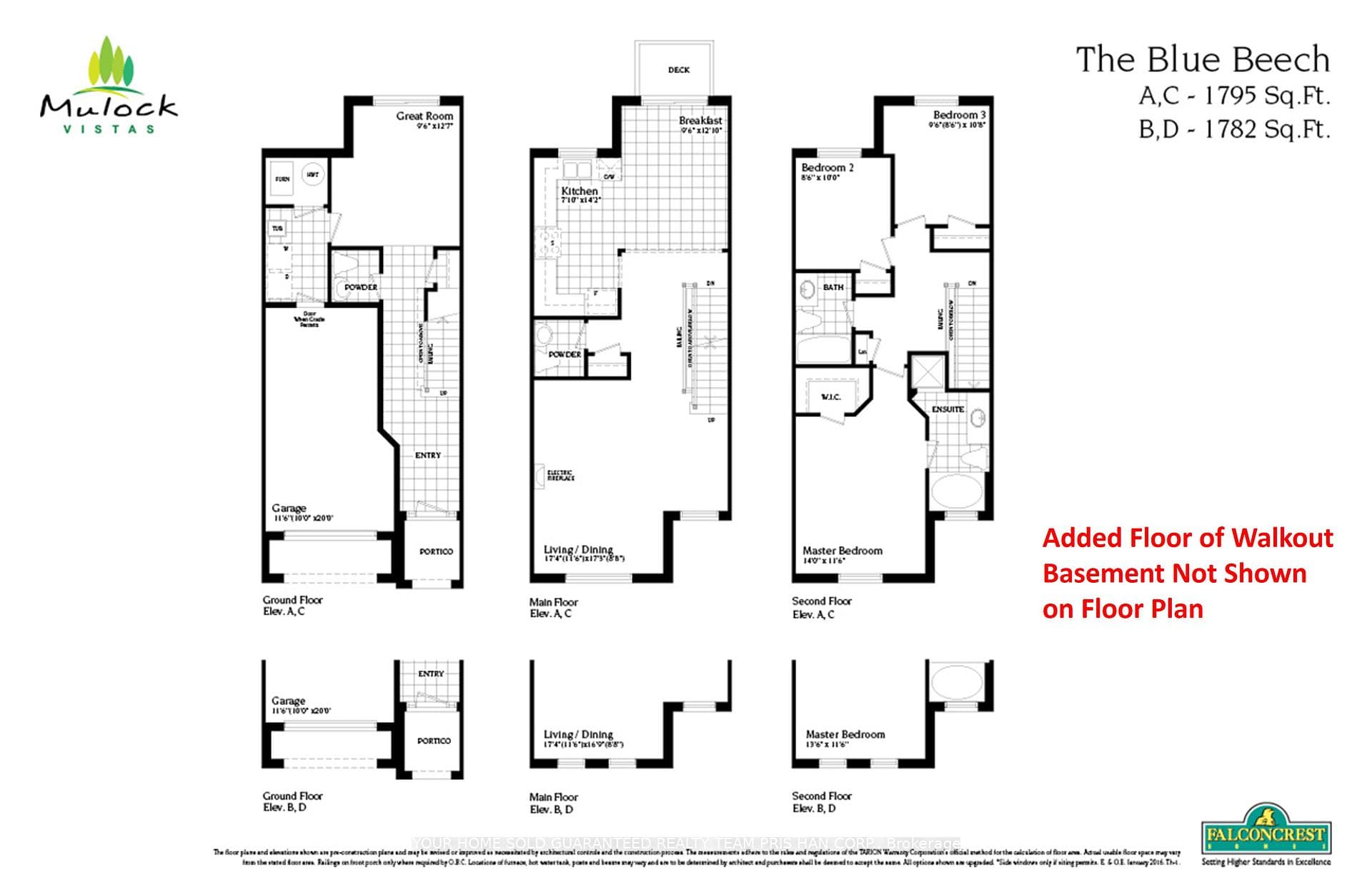 1795sqft + Walk-out Basement not on Floor Plan