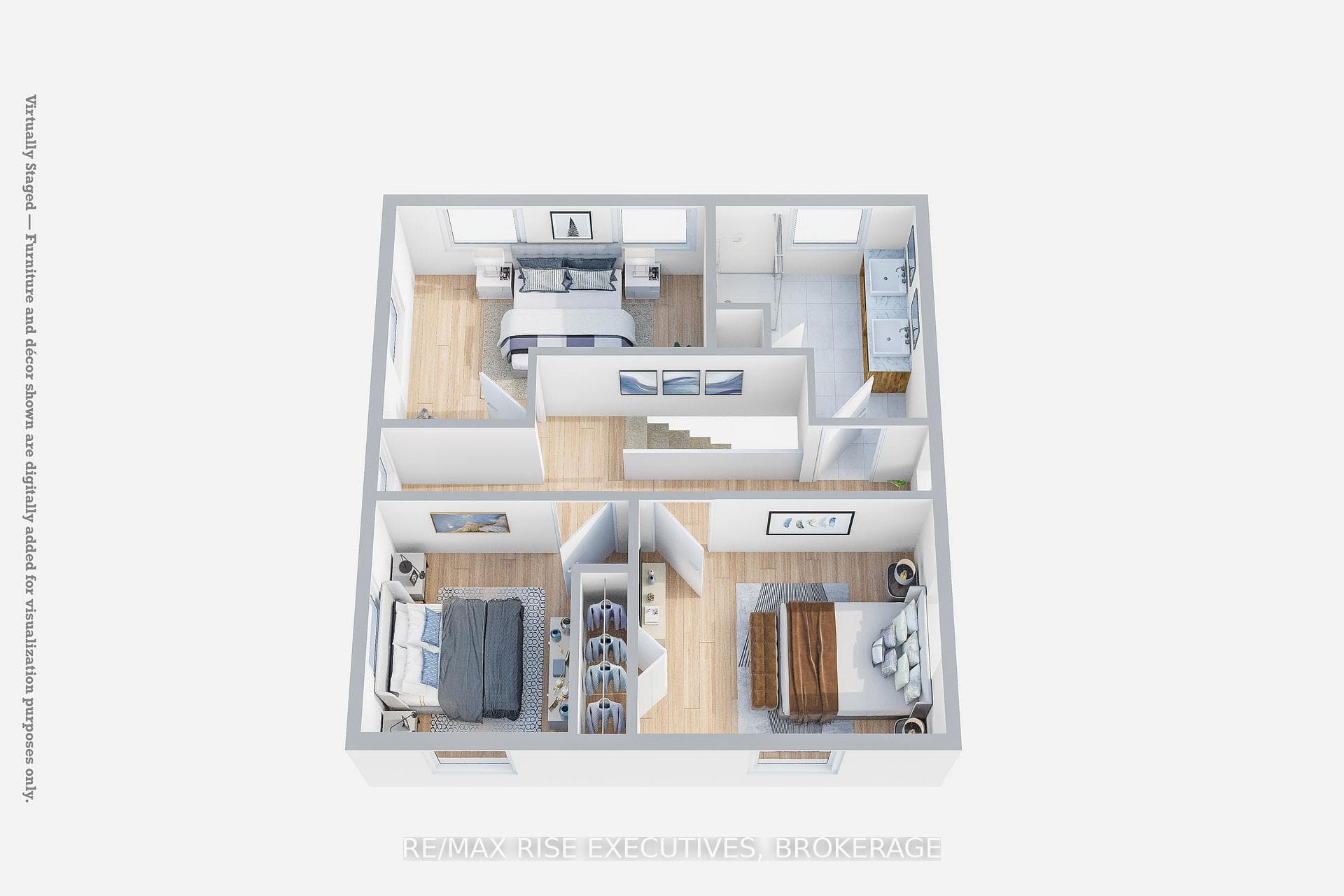 Virtually staged floor plan