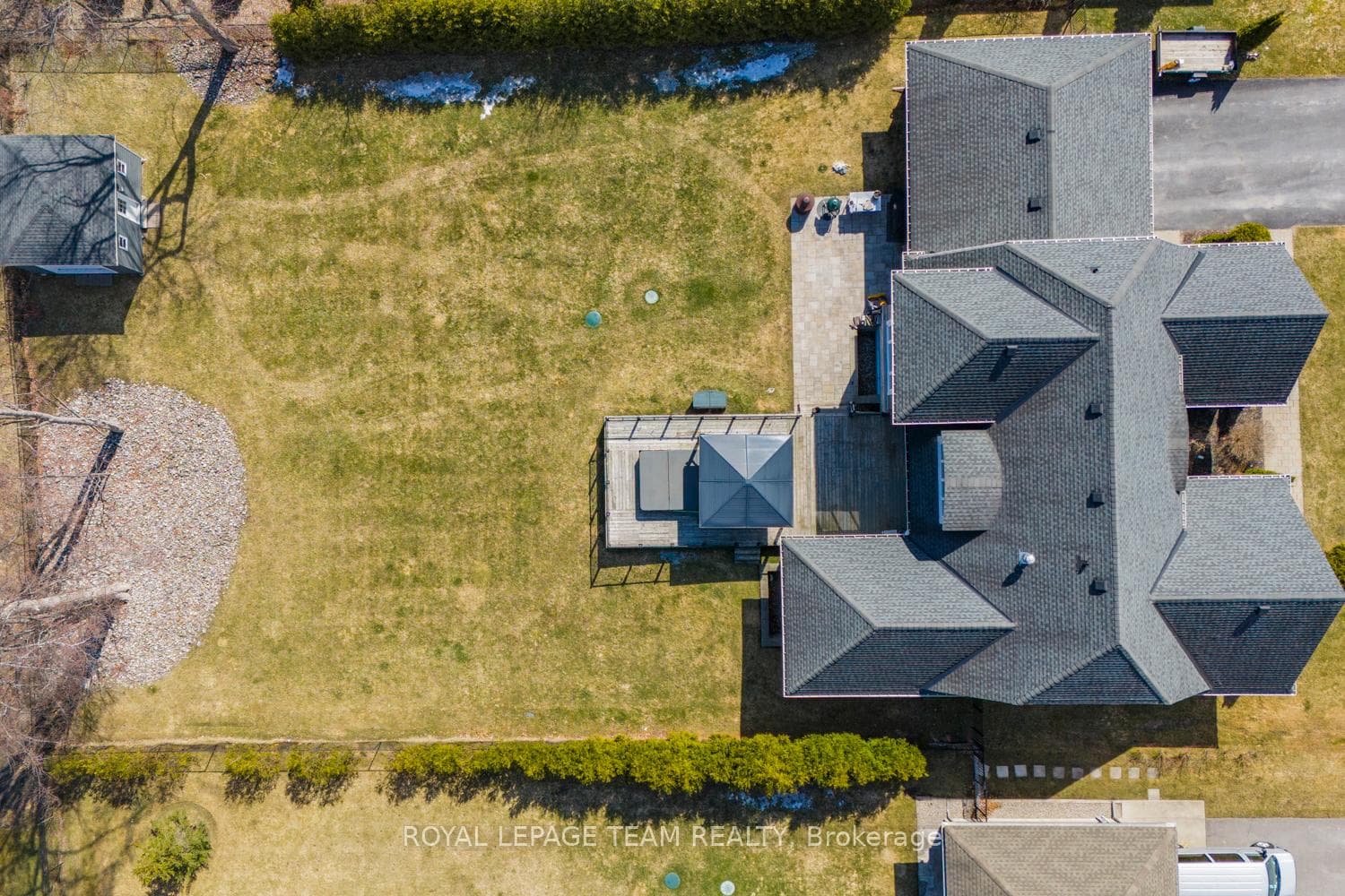 Spacious lot with private backyard.