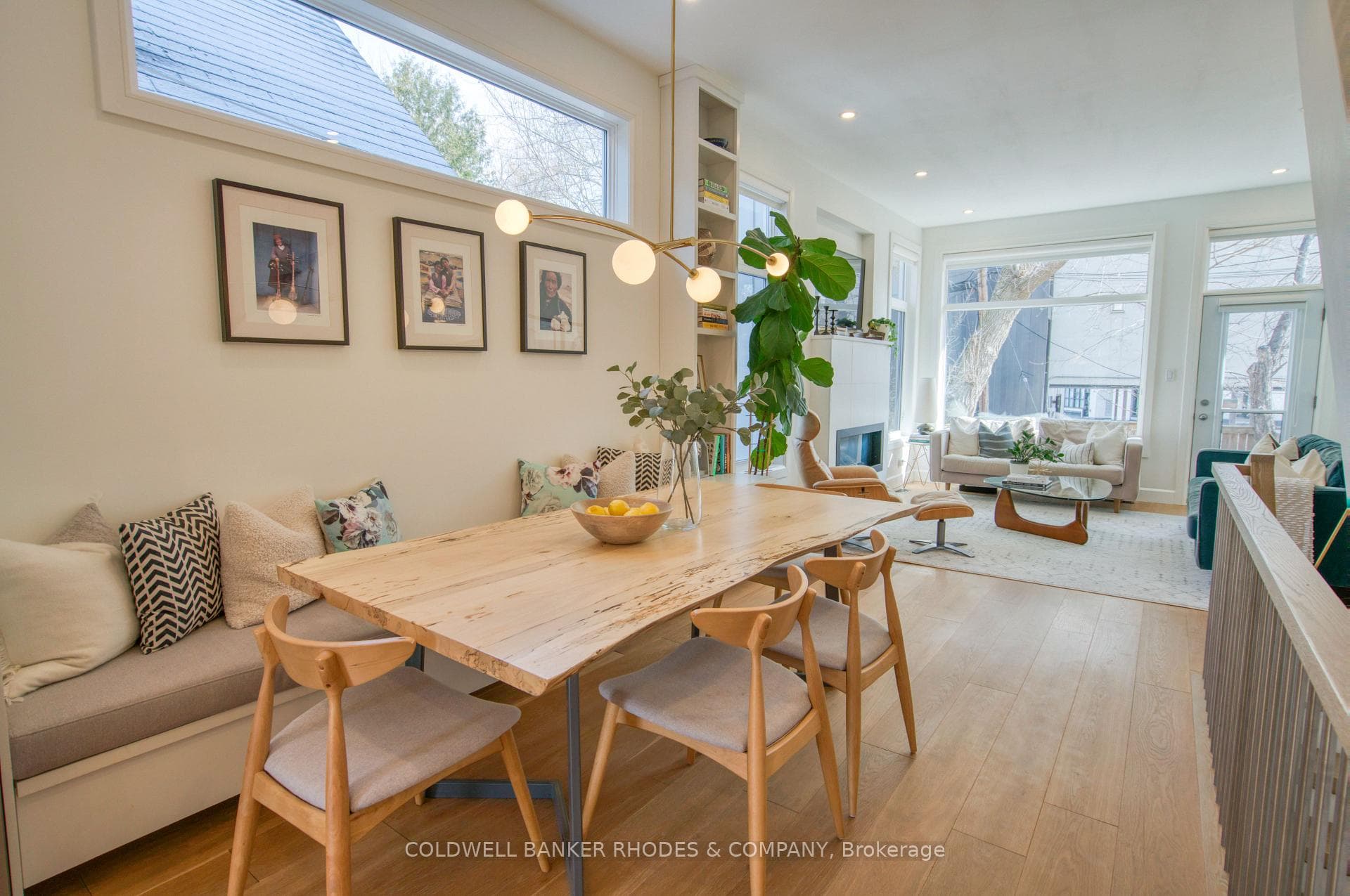Custom banquette with additional storage