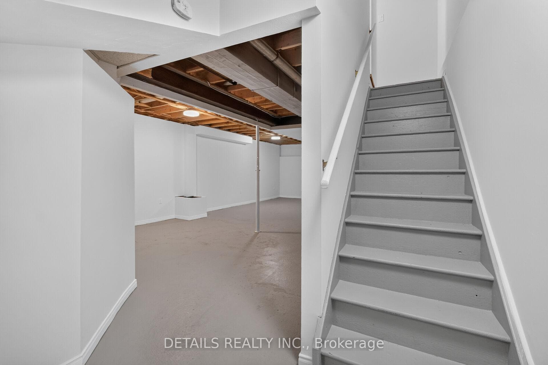 Lower Level - freshly painted walls and floor