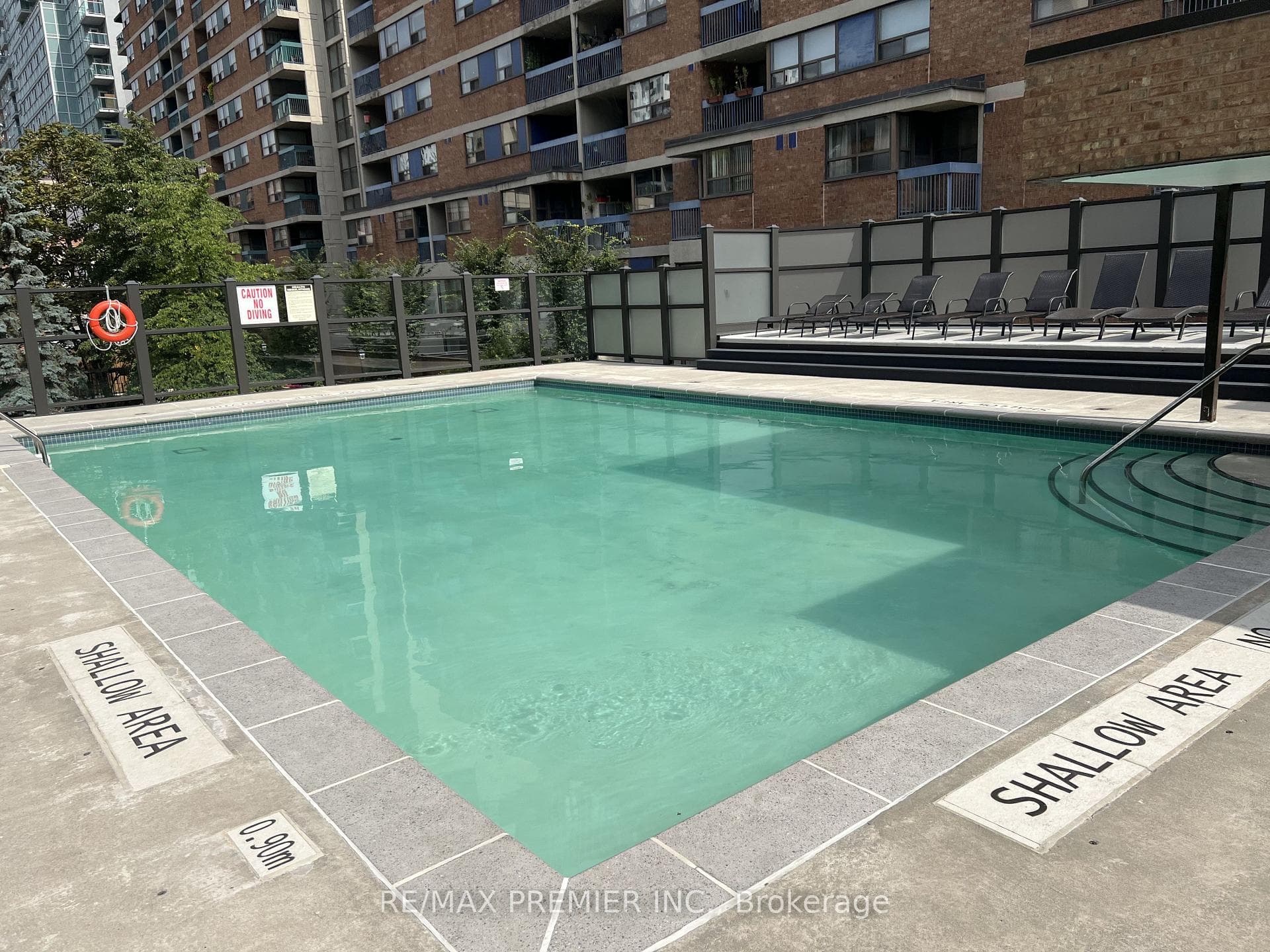 outdoor pool on 2nd floor