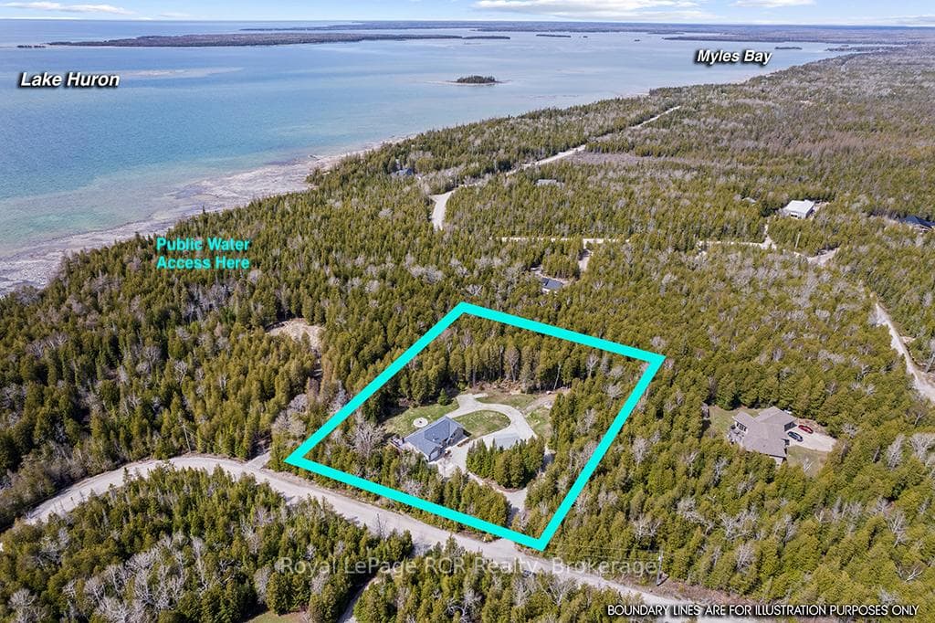 A private 2+ acre property steps from Lake Huron.