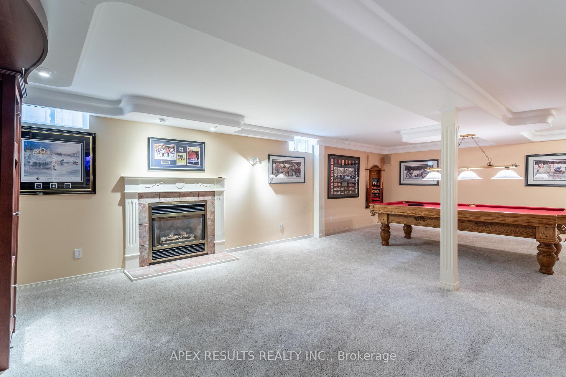 Rec Room gas fireplace
