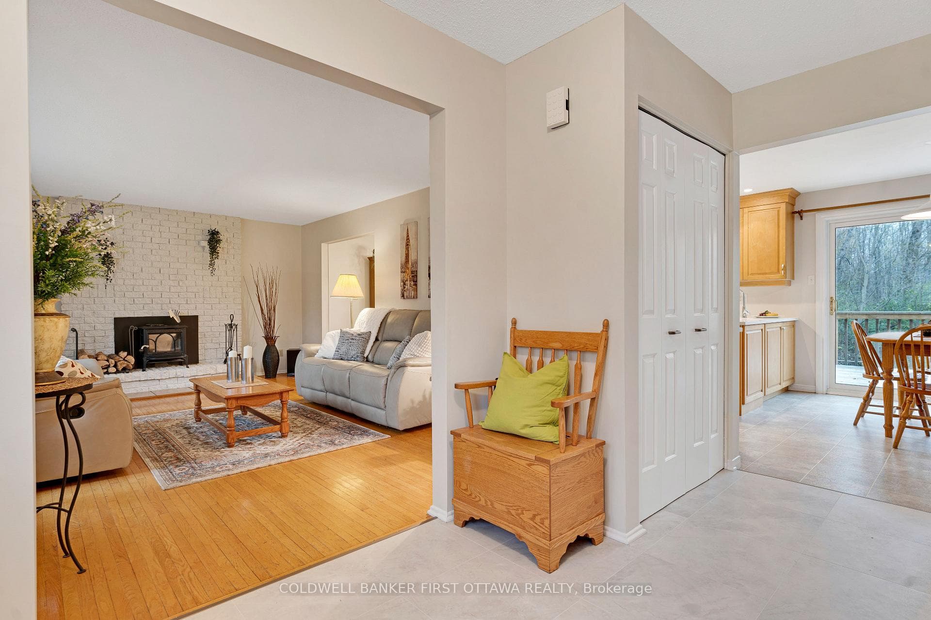 Large double closet in foyer