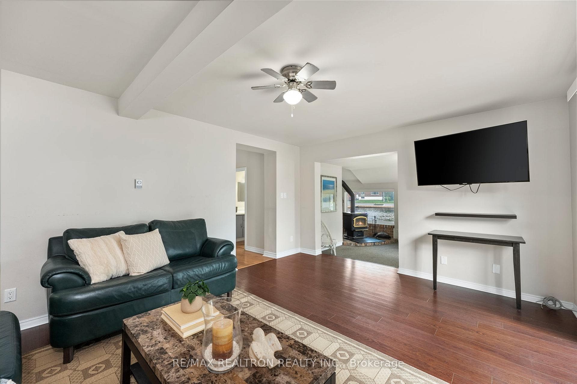 Includes ceiling fan
