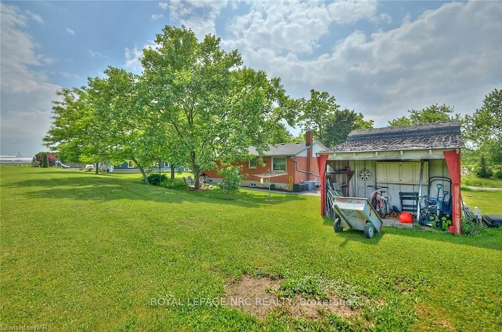 The tool shed in the backyard.