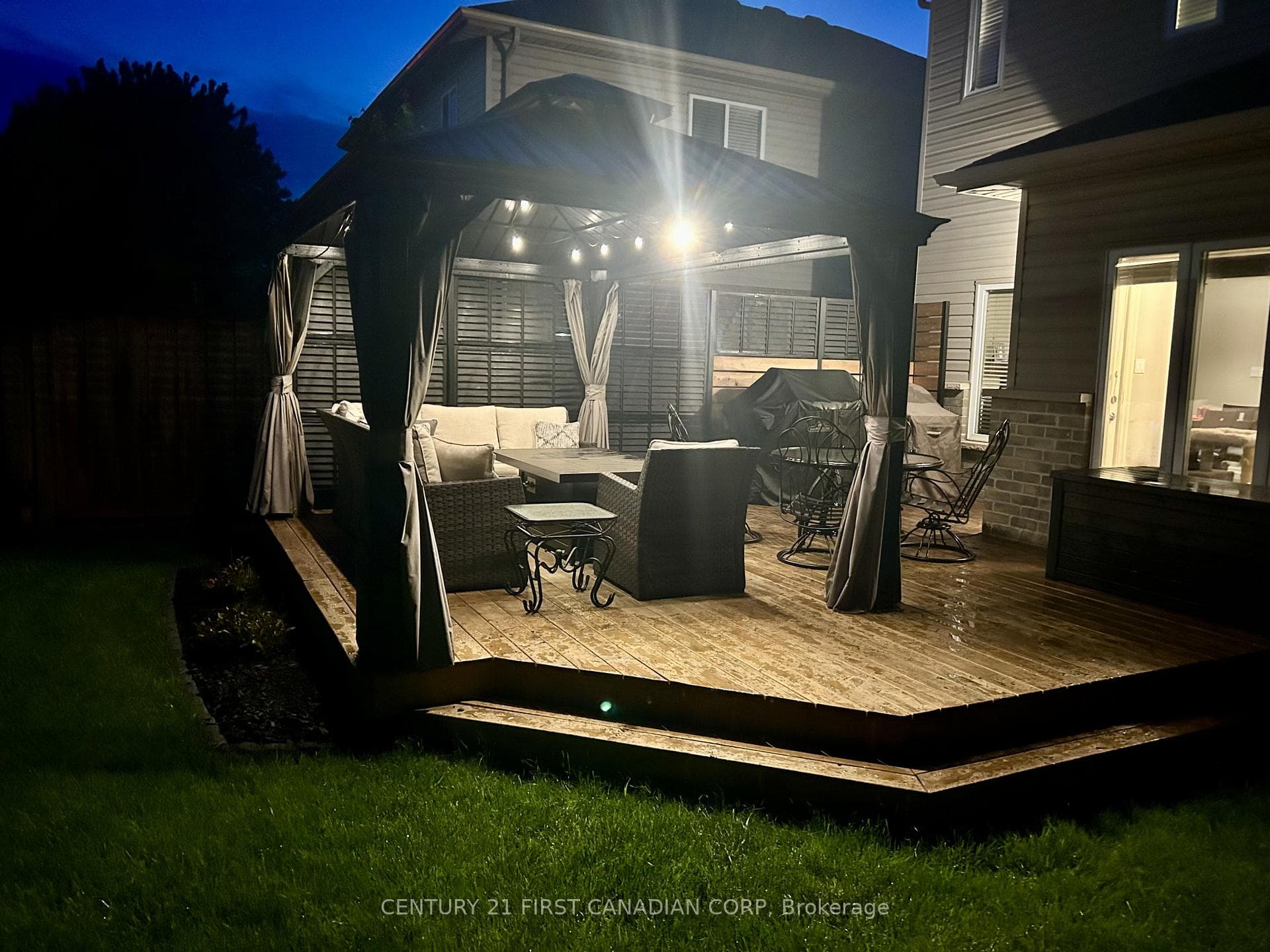 Backyard deck and gazebo