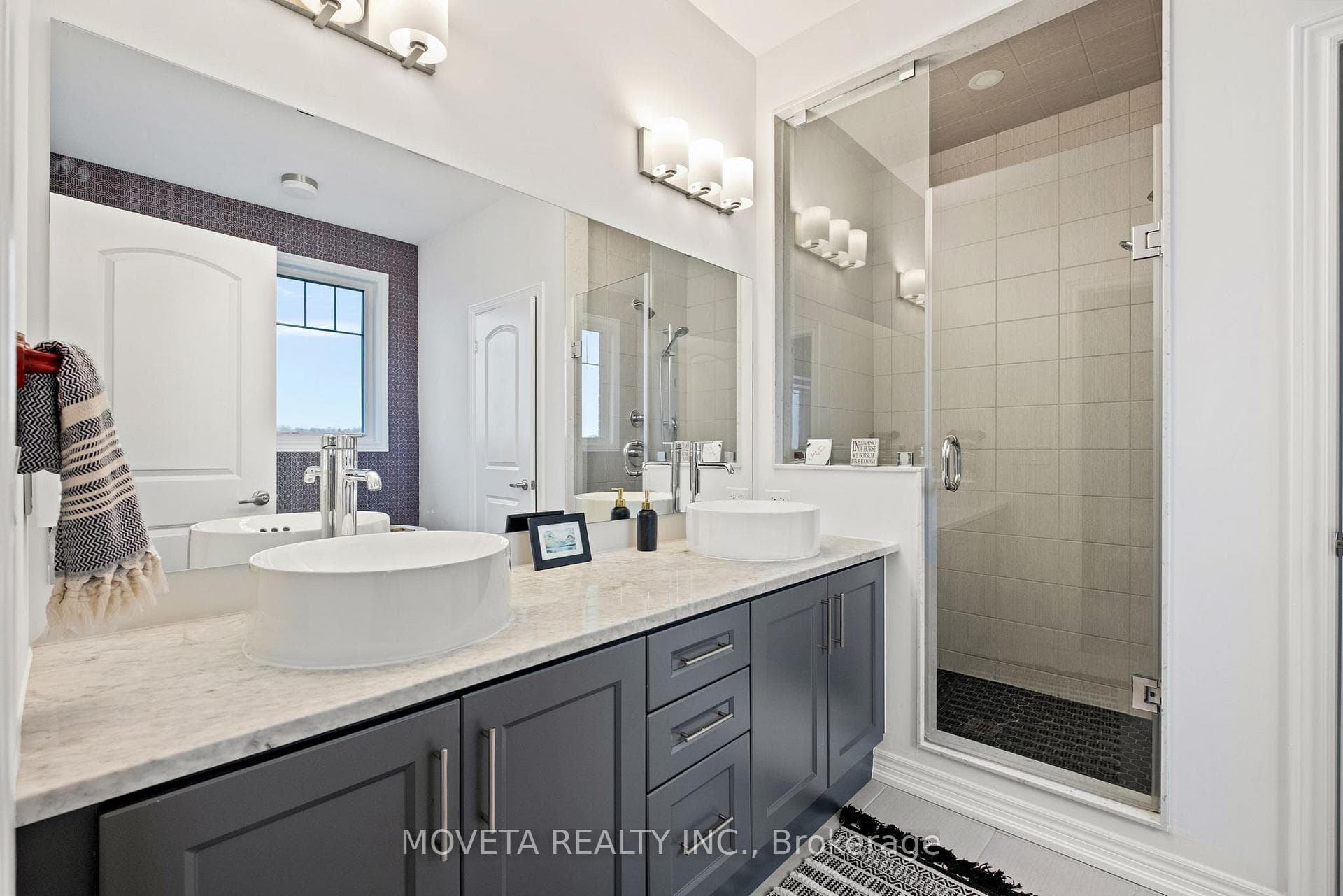 Gorgeous Double vanity with vessel sinks