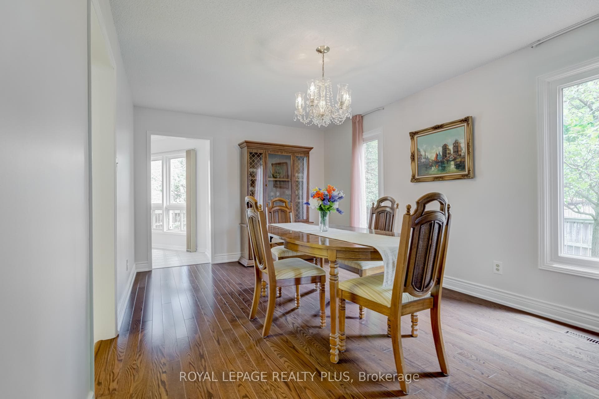 Expansive open concept dining room
