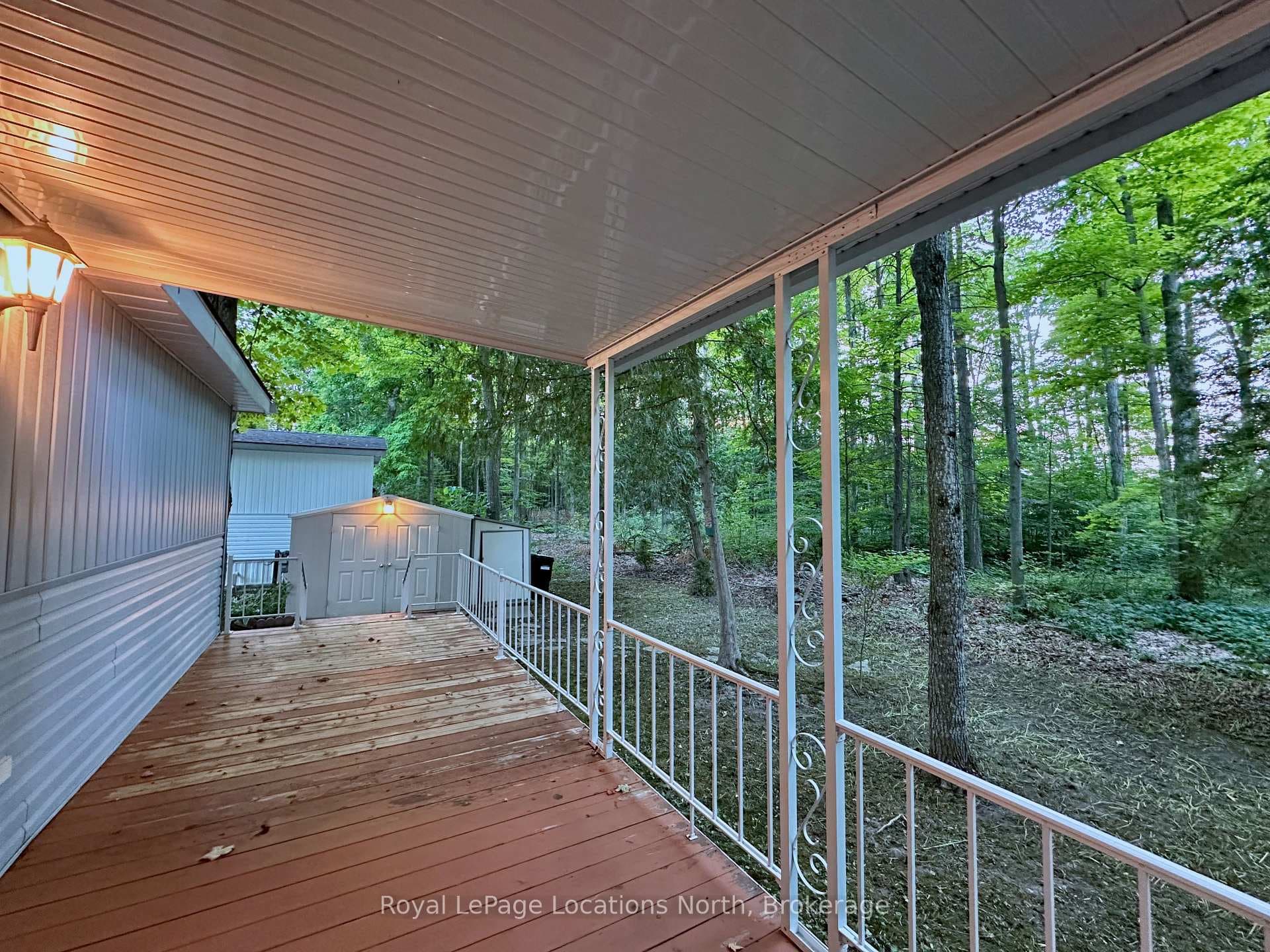 Partially covered back deck