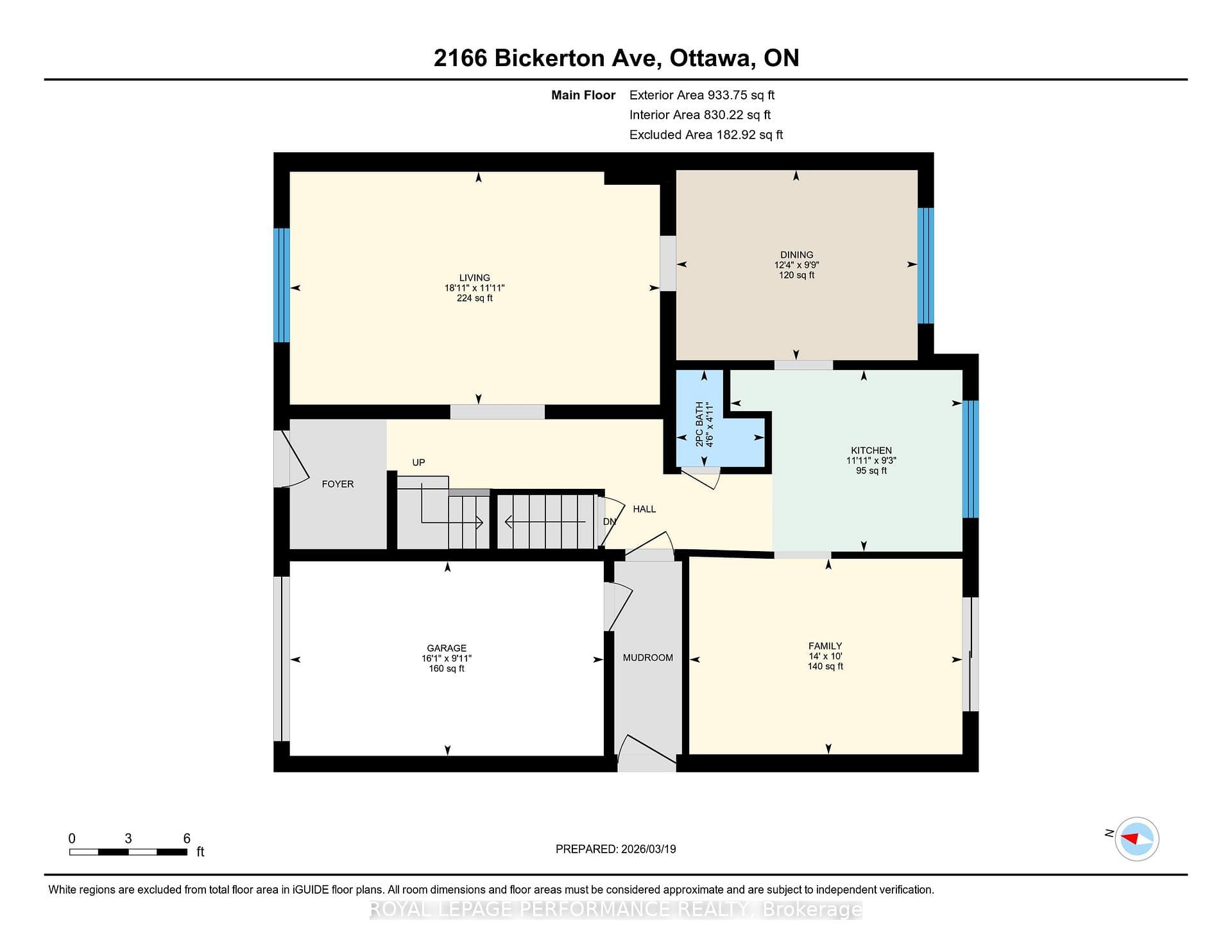 Main level floor plan