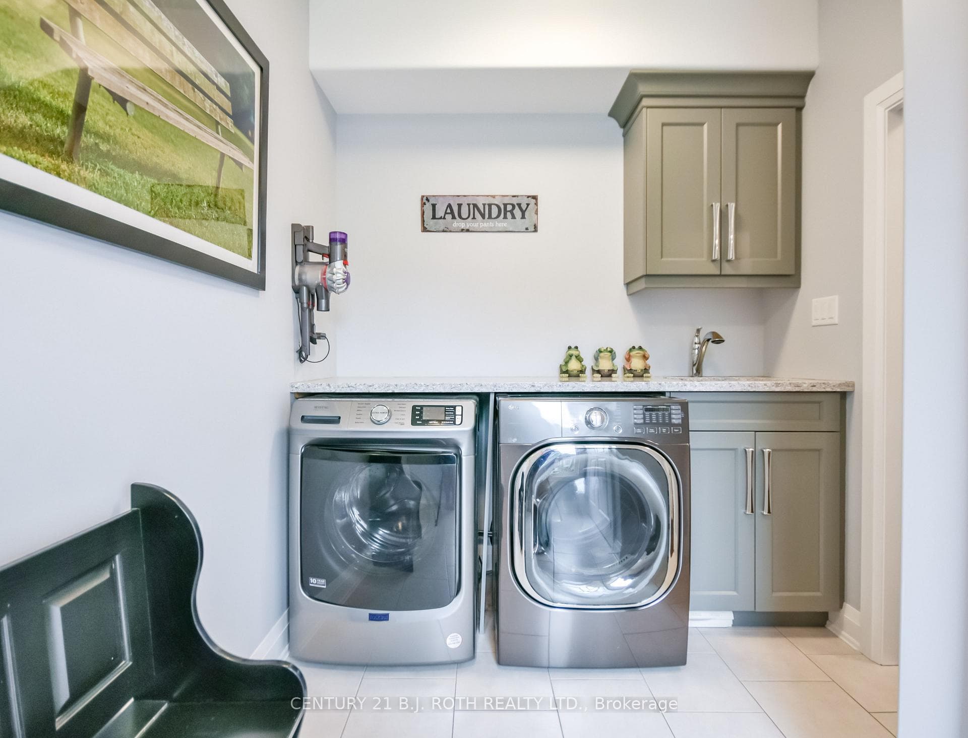 Laundry room with inside entry to garage!
