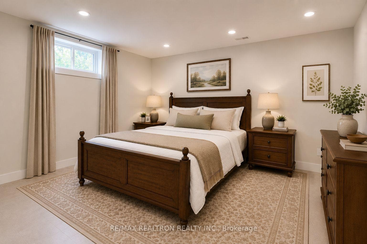 AI view of basement exercise room as bedroom
