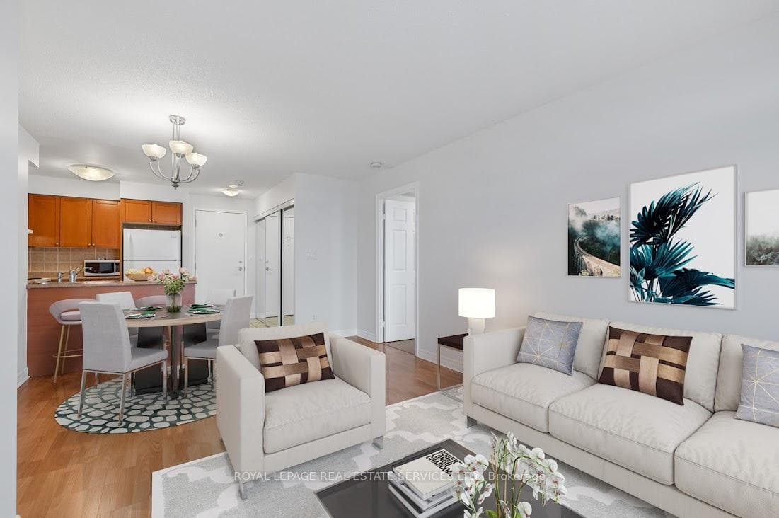 Virtual Staged Kitchen Living & Dining