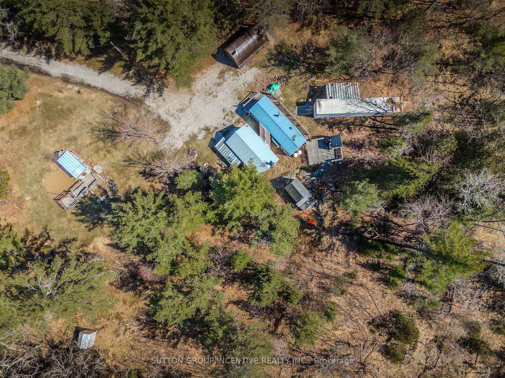 Overhead of all outbuildings