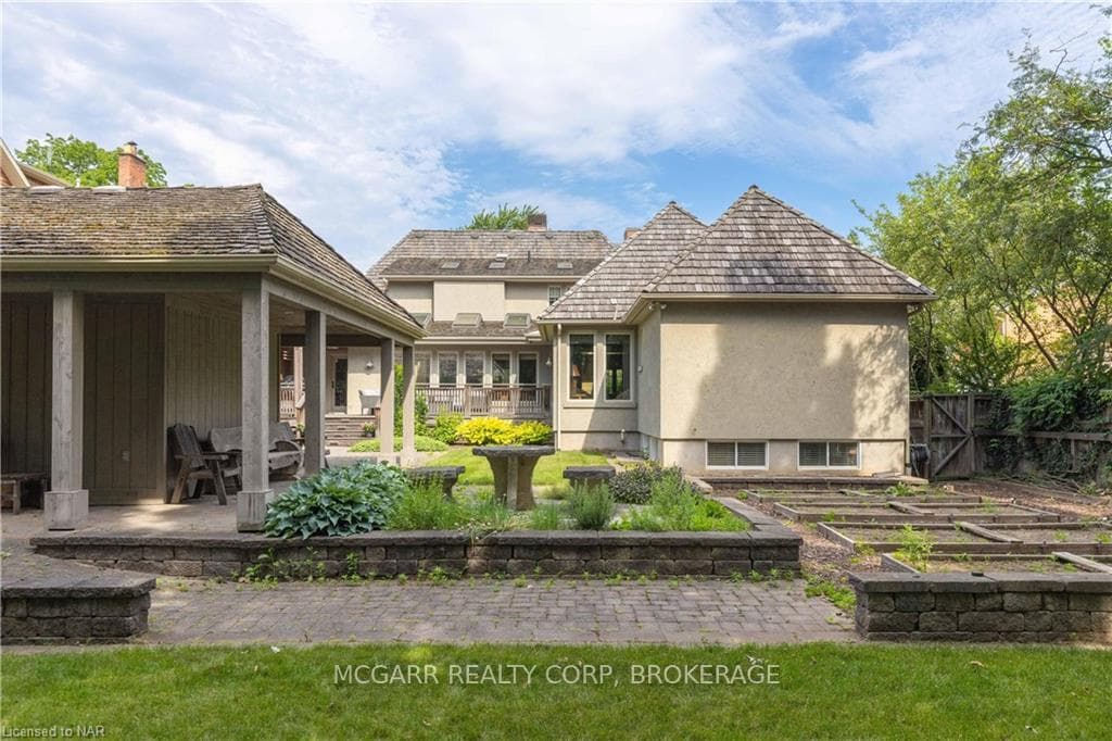 Covered patio and separated garden/vegetable beds