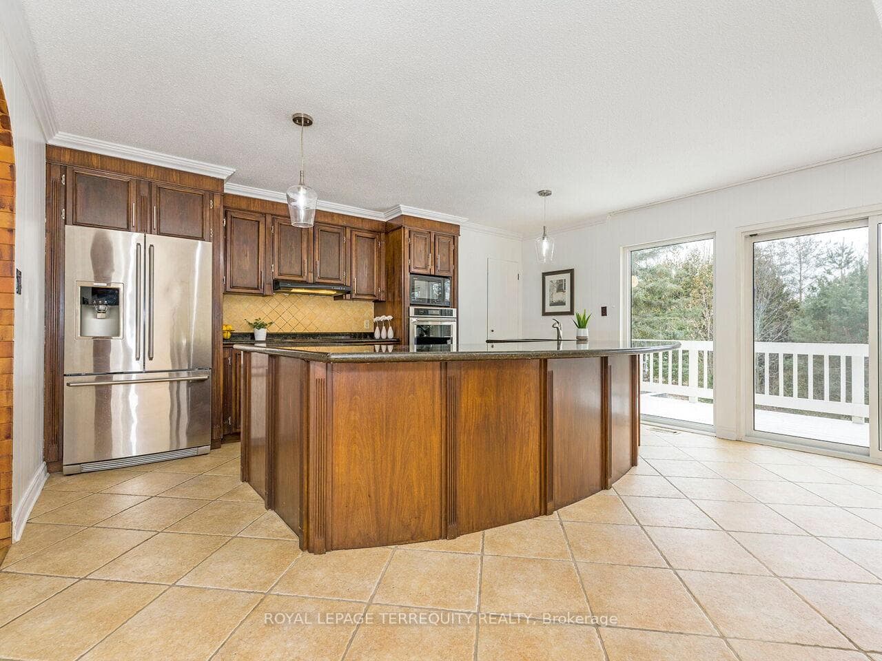 Kitchen with W/O to Huge Deck