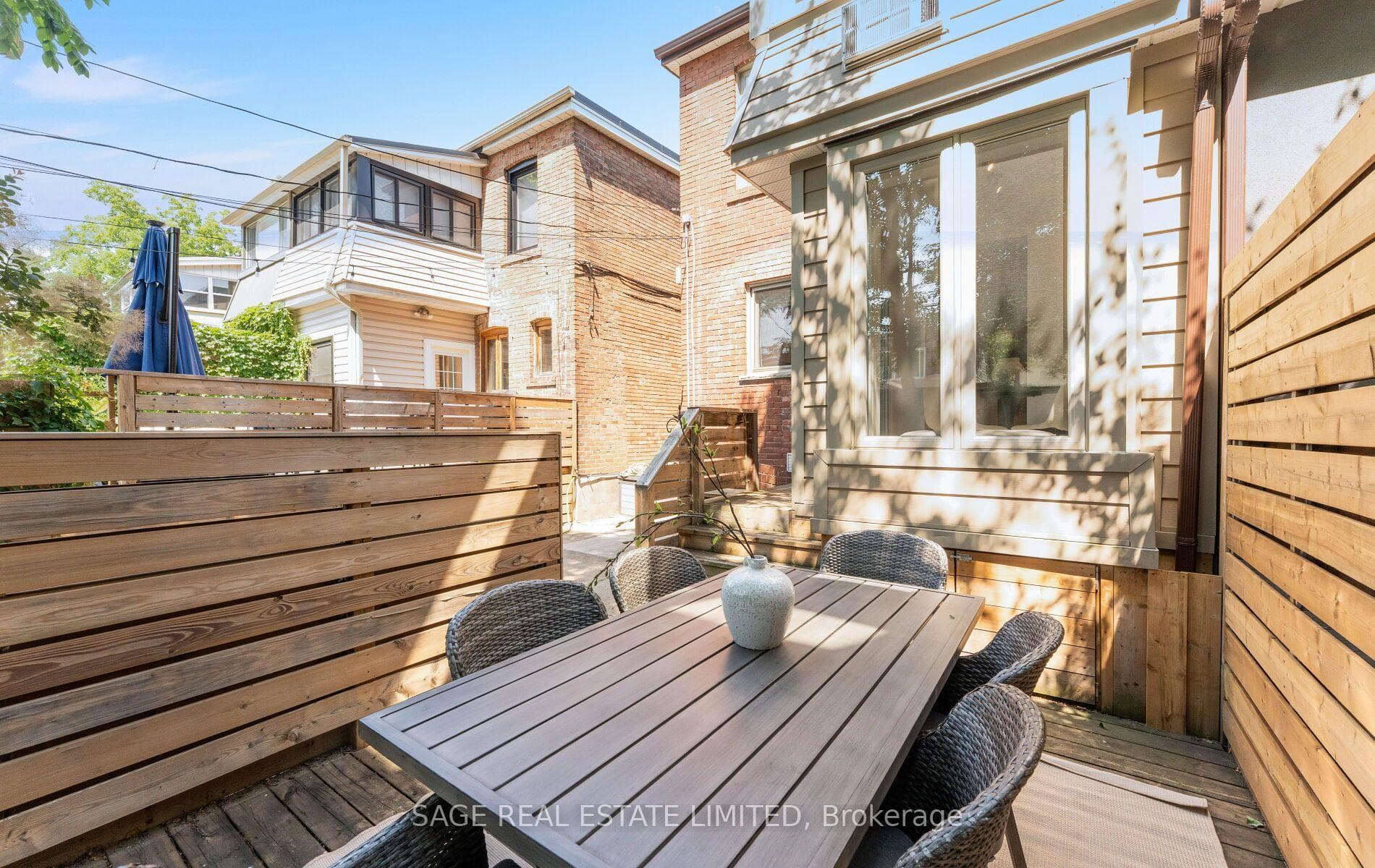 Back deck with storage under mud room
