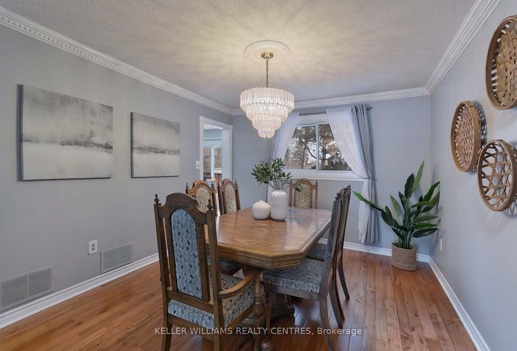 Easy access to the dining room off the kitchen