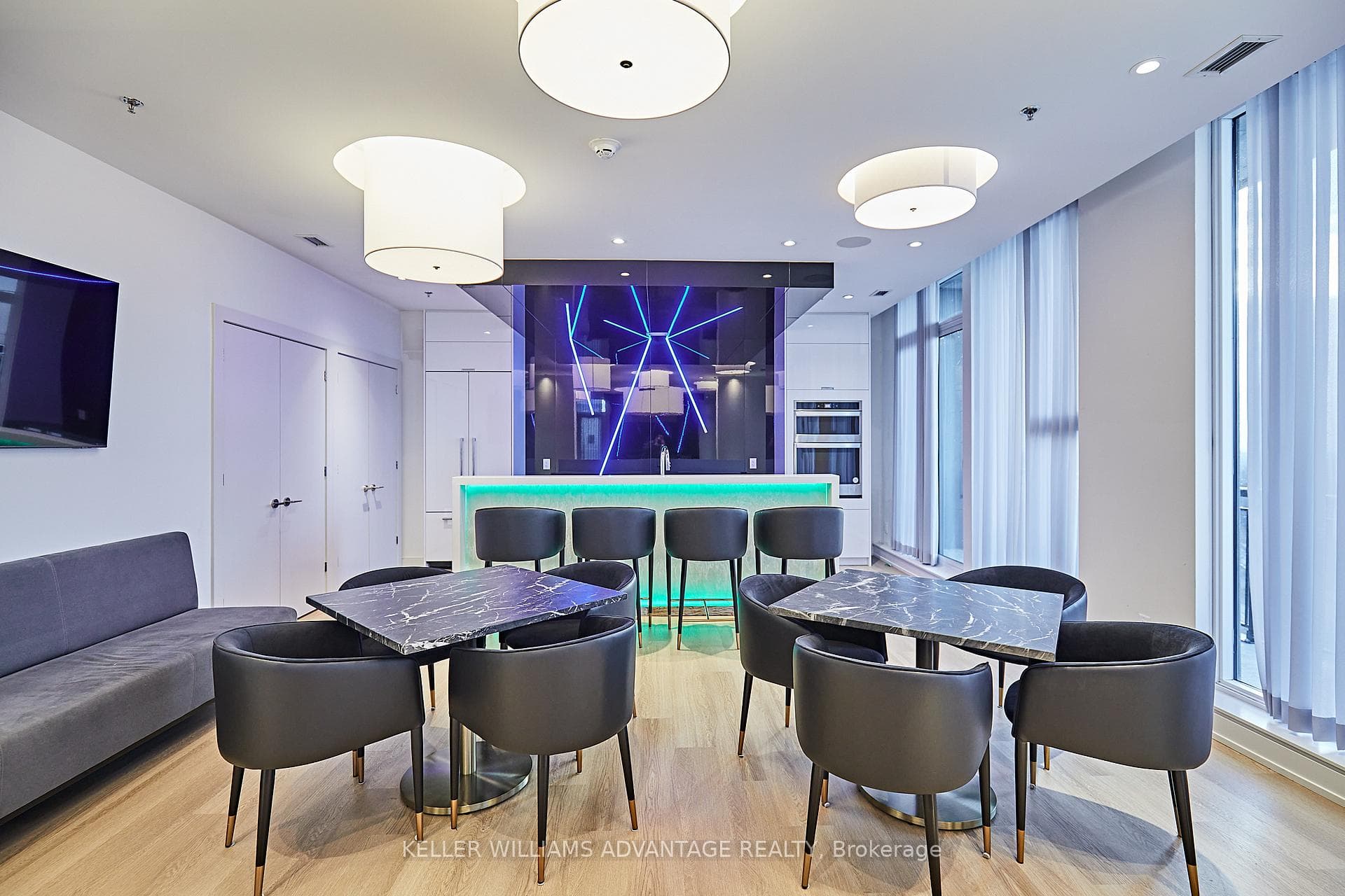 Party room seating area