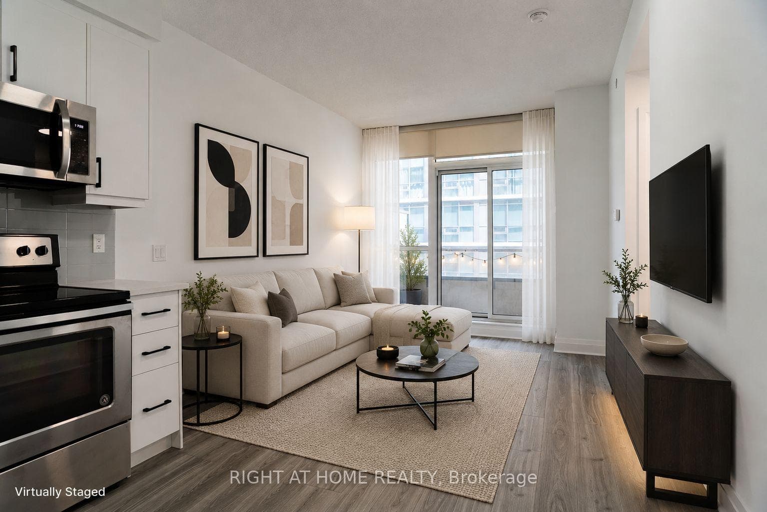 Virtually Staged Living Room