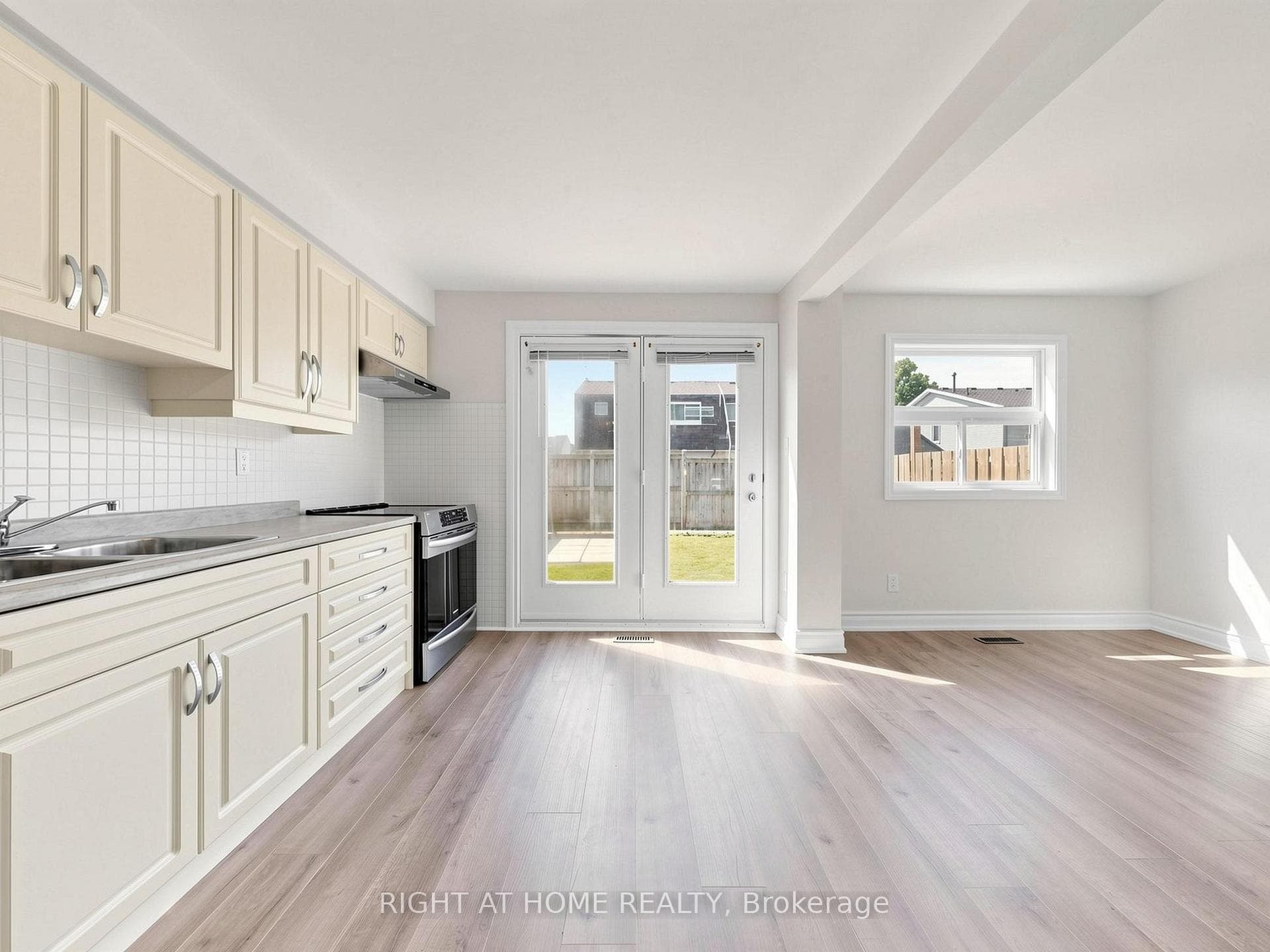 Kitchen and view of yard