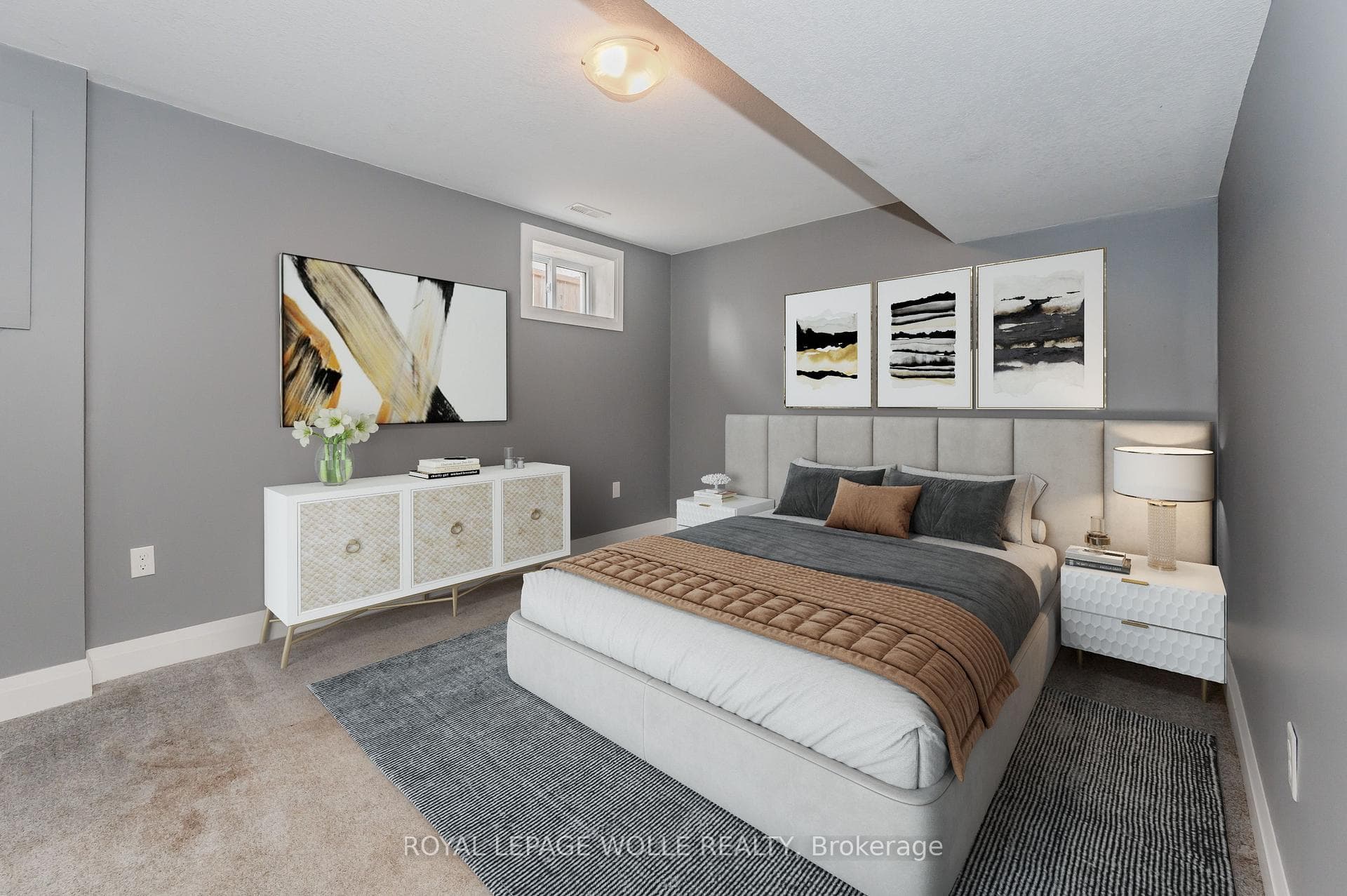 Bedroom #4 - Basement **Virtually Staged**