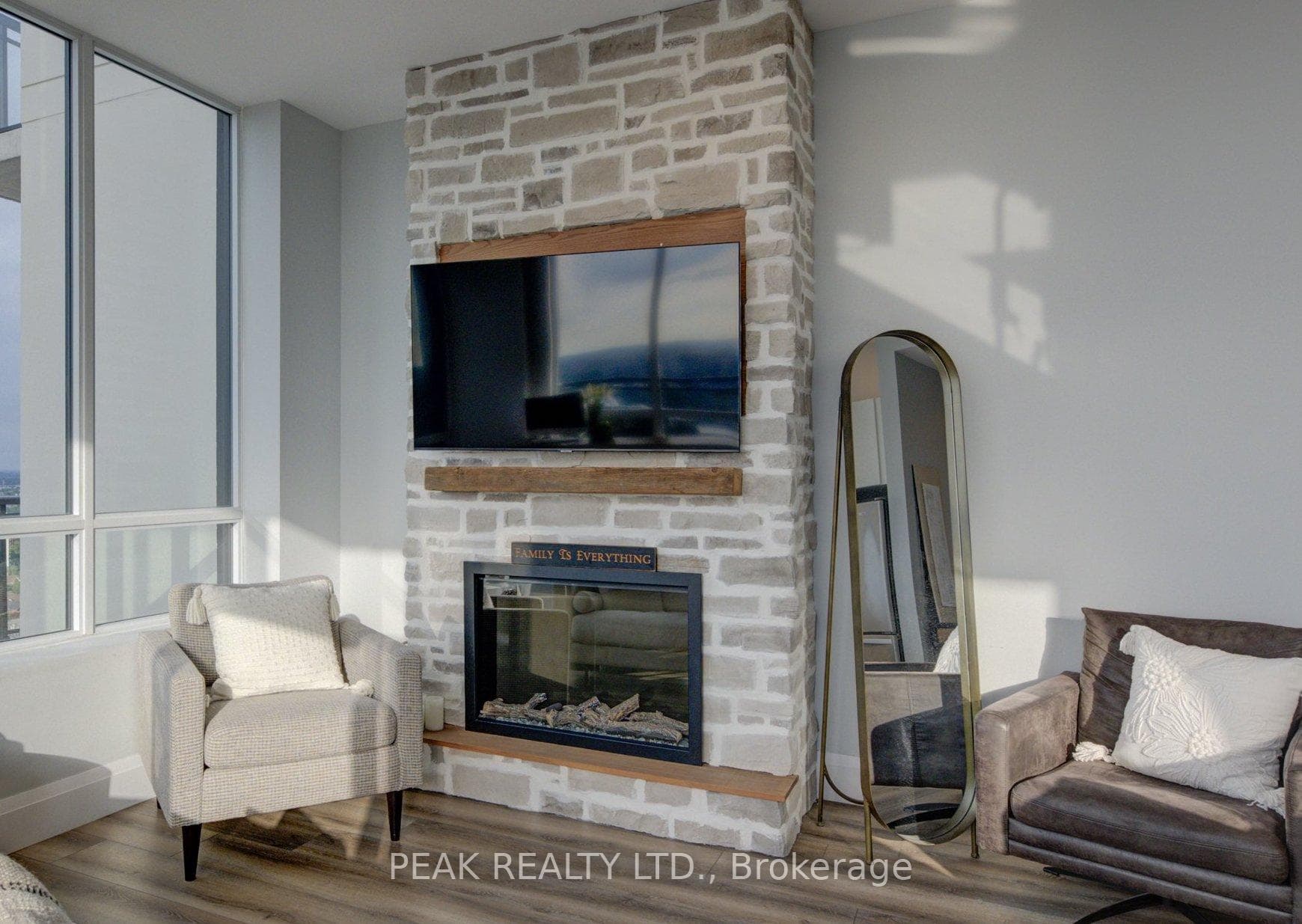 Unique electric stone fireplace