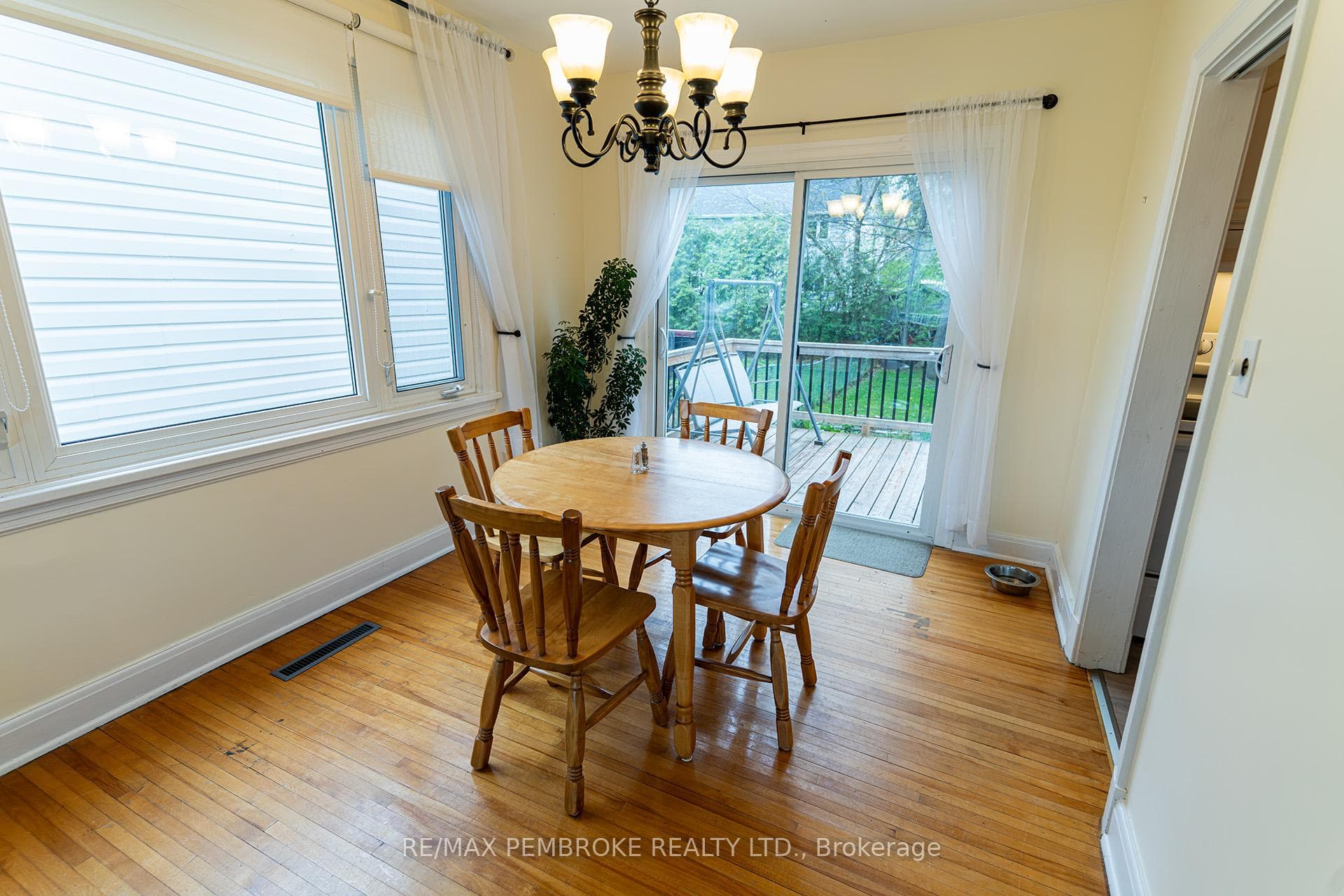 formal dining area with access to back yard & deck