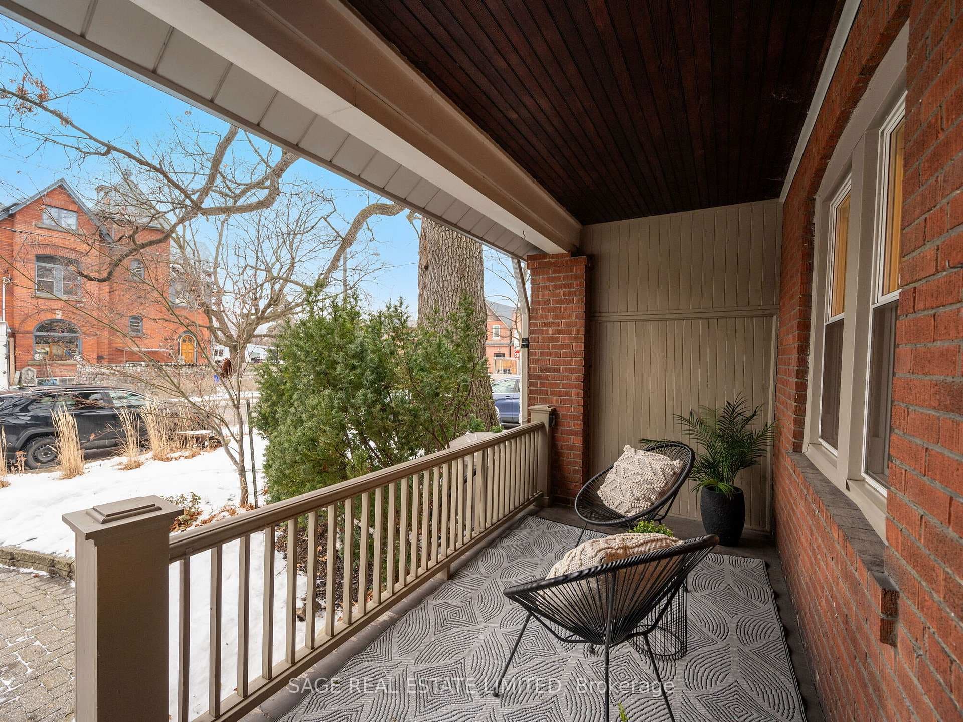 Spacious front porch