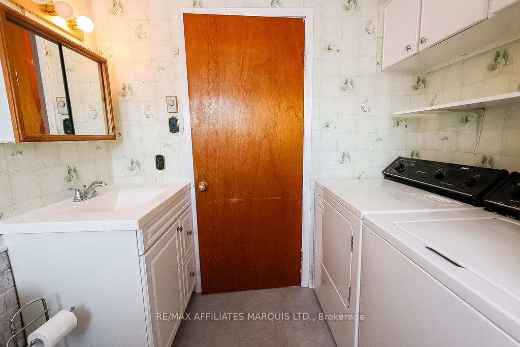 Showing laundry area