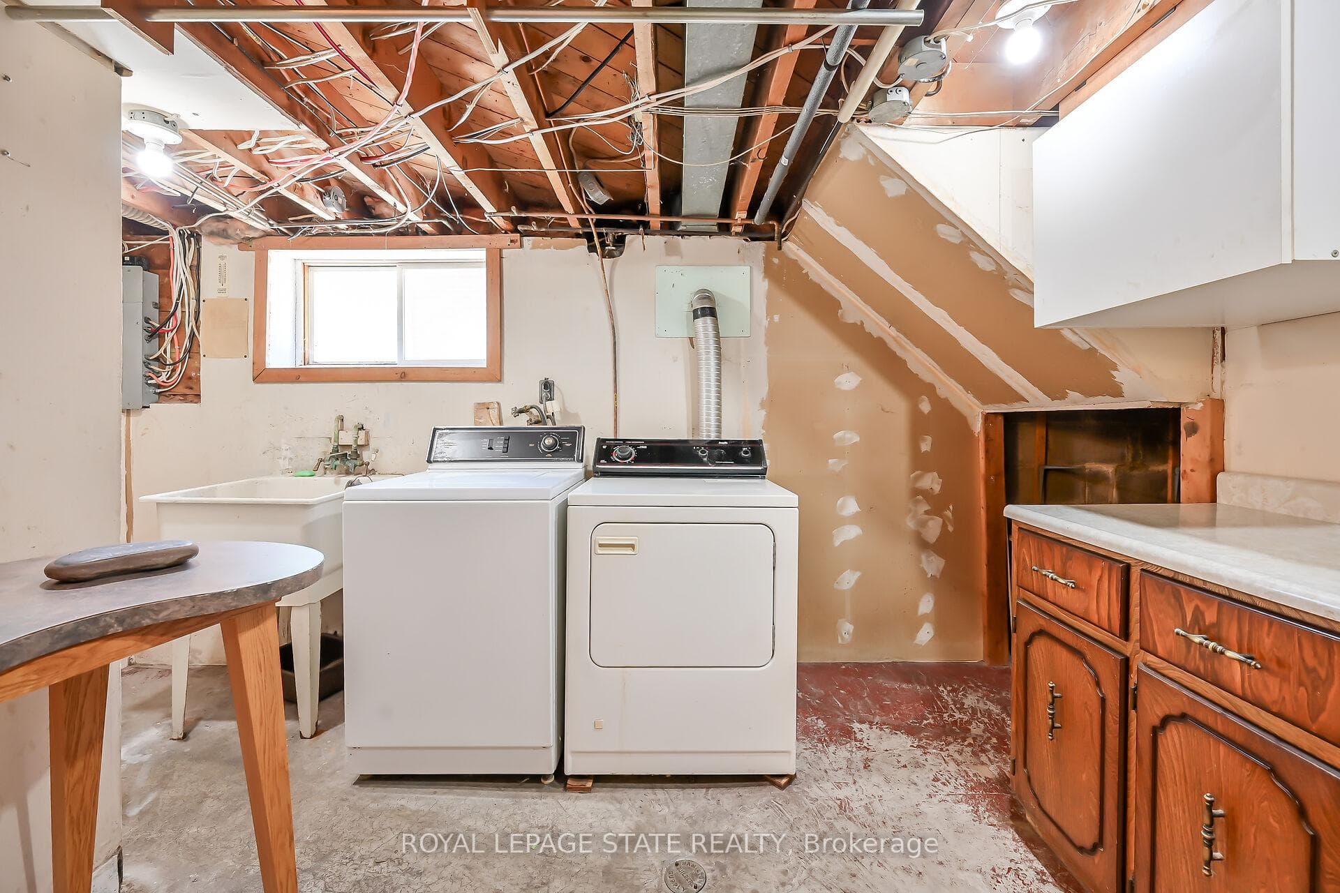 Laundry room with updated windows