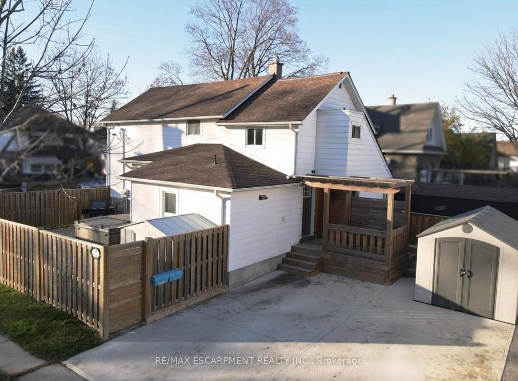 Parking with private shed