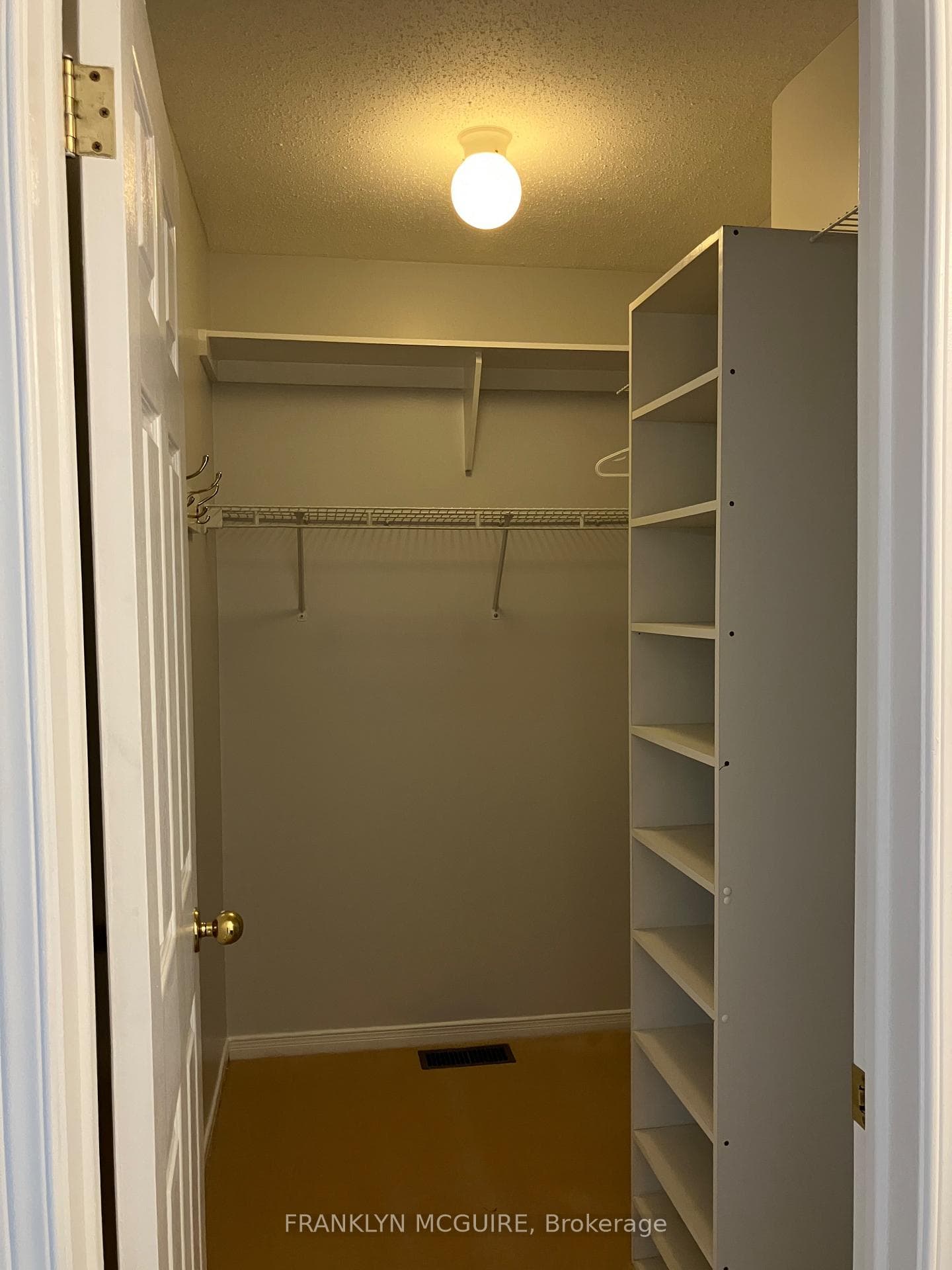 Walk-in closet in bedroom one