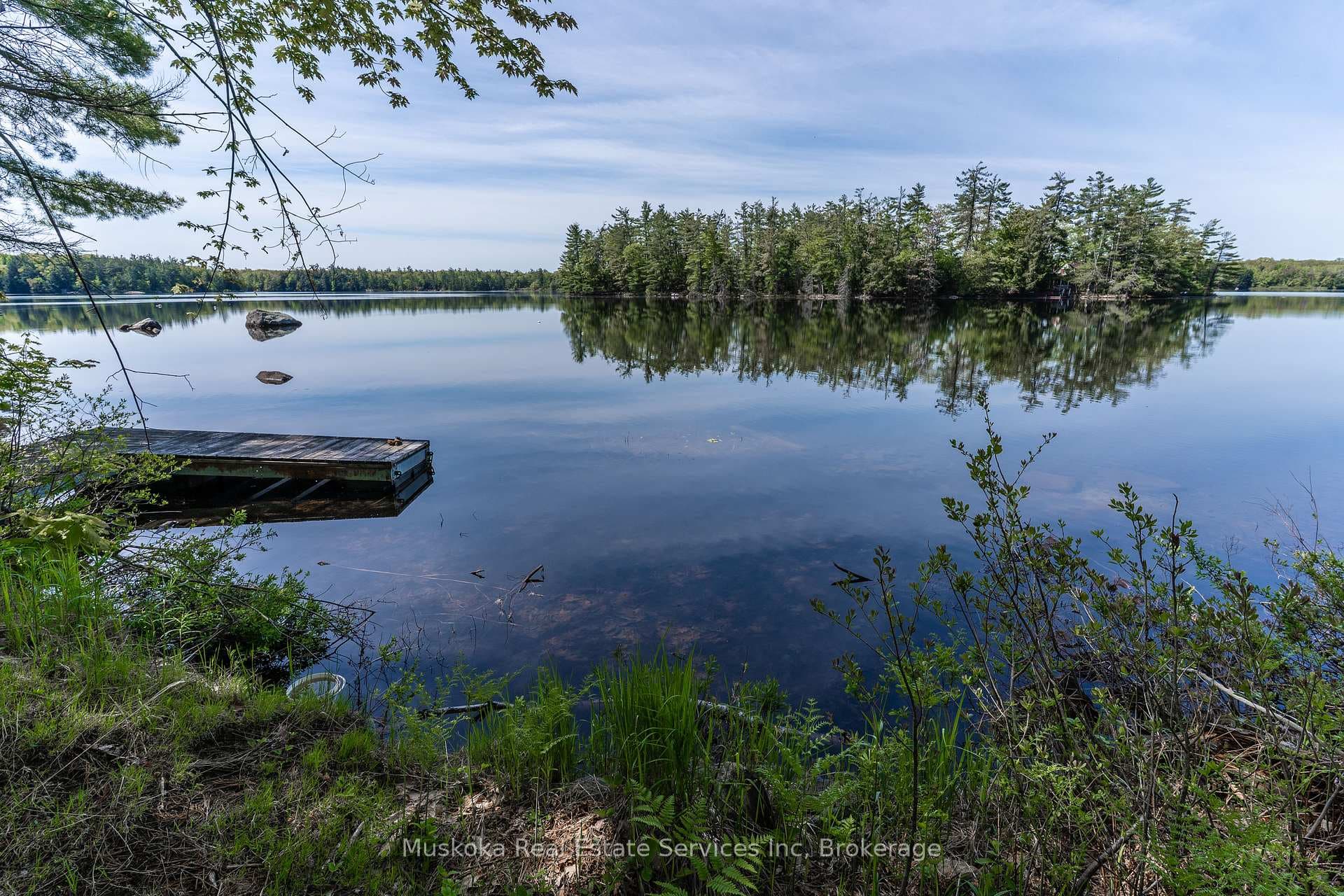 Dock and shoreline of Lot on Long Lake