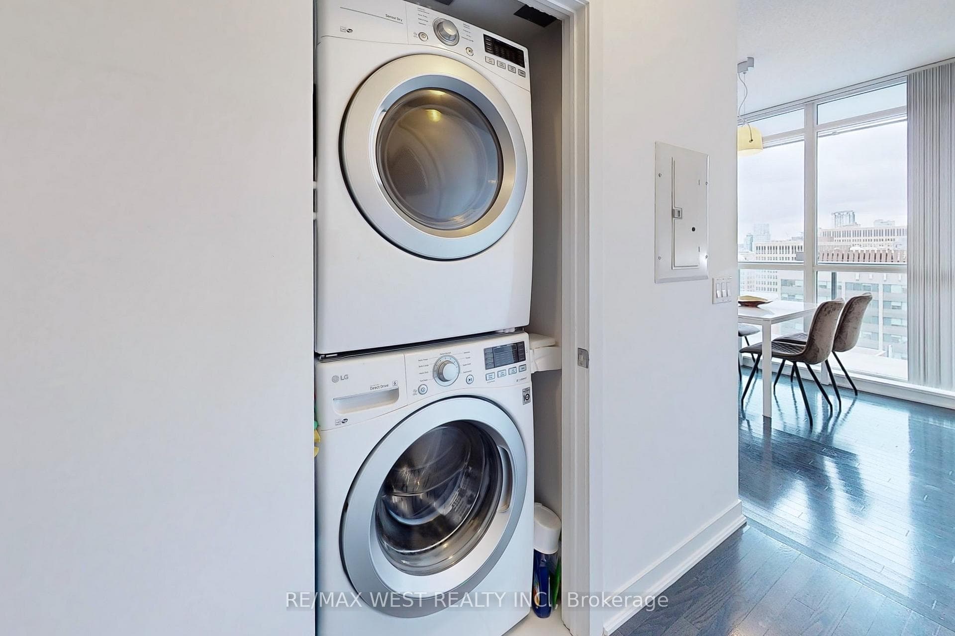 Stacked, Full Size Washer & Dryer